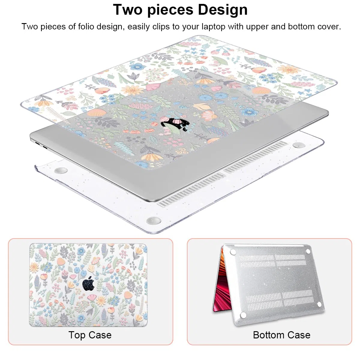 Coque rigide en plastique à motif brillant pour MacBook Pro 13" 2022, 2021, 2020-2016, puce M2 M1, A2338, A2251, A2289, A2159, A1989, A1706, motif brillant