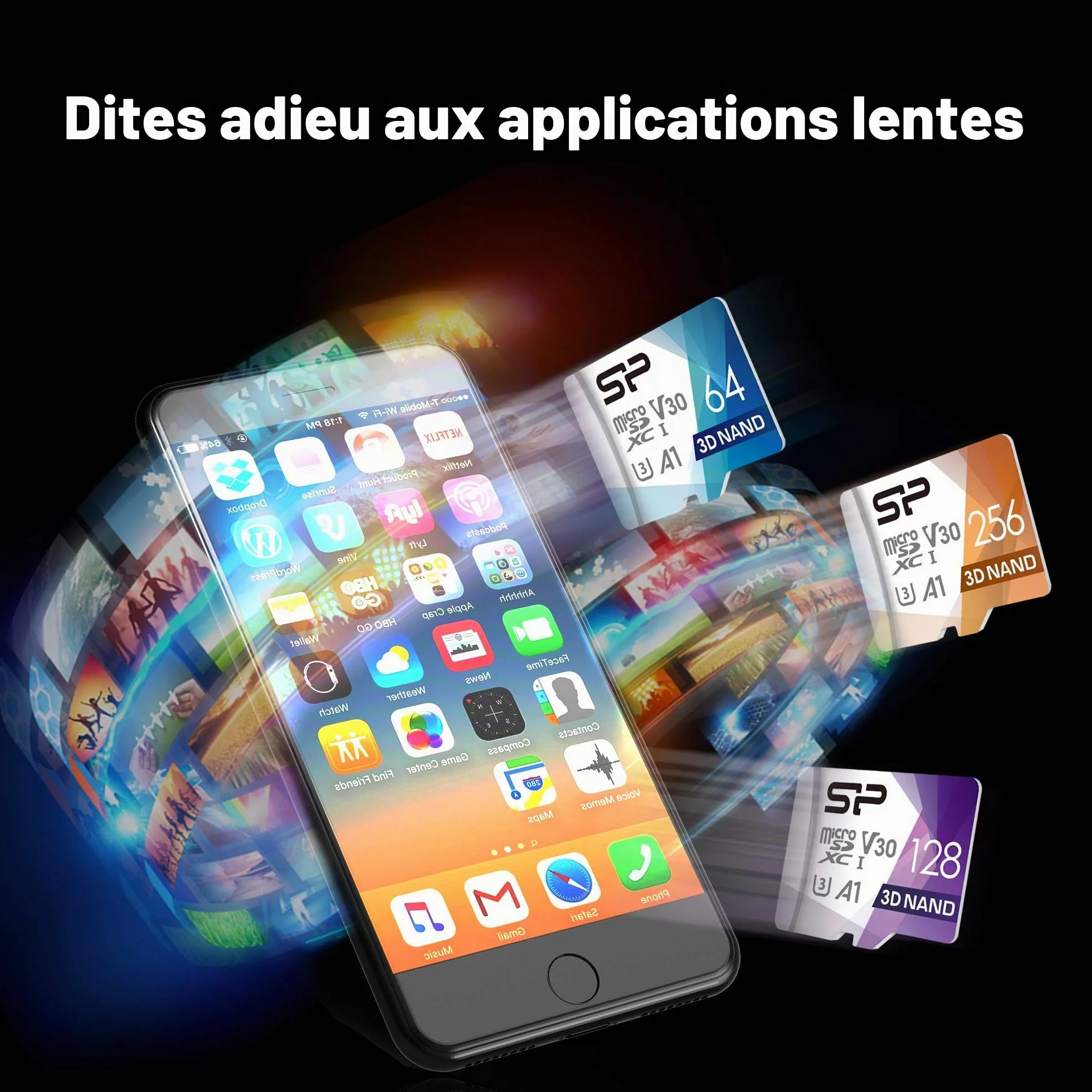 Silicon Power Carte mémoire microSDXC UHS-3 128 Go FBE-SU128GBSTXDU3V20EU