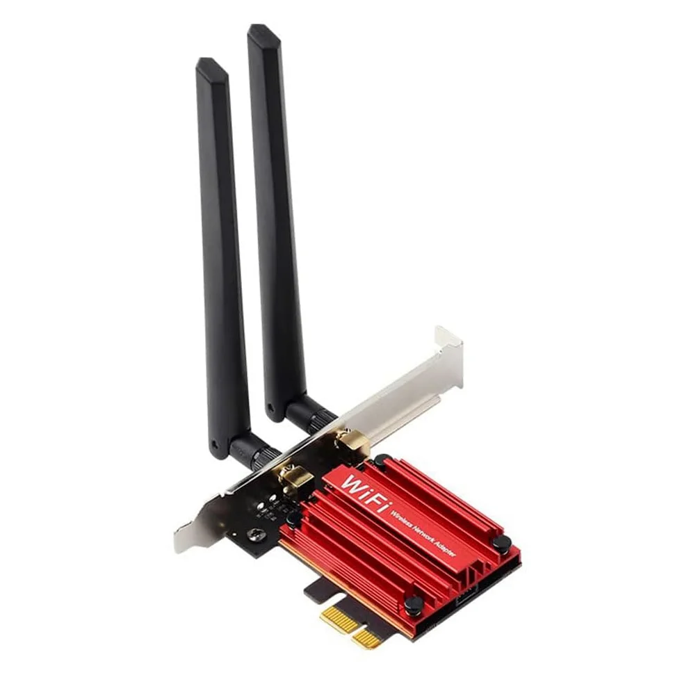 Adaptateur Réseau sans Fil WiFi 7 BE200 Pro Pcie BT5.4 Tri Bande 2,4 G/5 G/6 GHz Carte WiFi sans Fil BE200 pour Win11 Linux Facile à Utiliser
