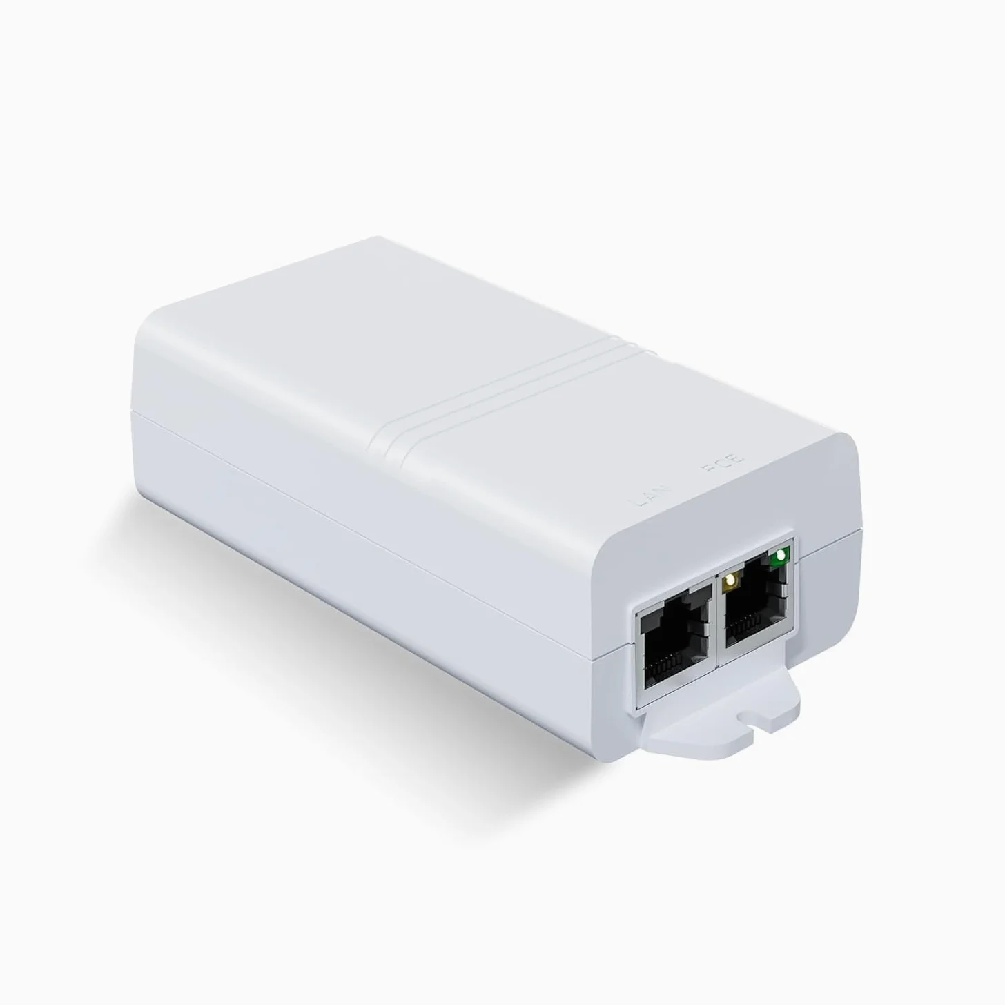 Injecteur PoE+ 10 Gbit/s, conforme à la norme IEEE 802.3at/af de 30 W, port Ethernet 10 Gigabit, pour transmission de données haute vitesse vers caméra IP, point d'accès, NVR, AG-P006