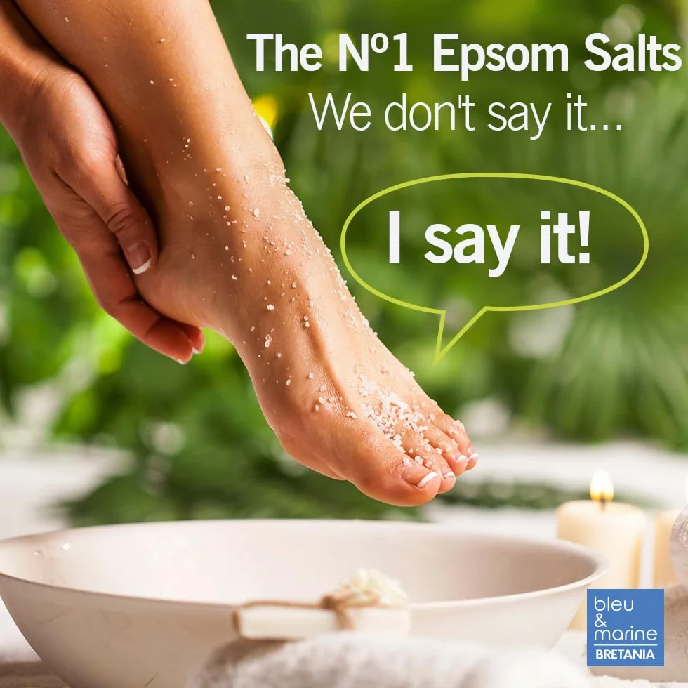 Sel d'Epsom Bain de Pieds 250 g, Réparation Ongles Abîmés, Pédicure, Désodorant Pieds, Callosités