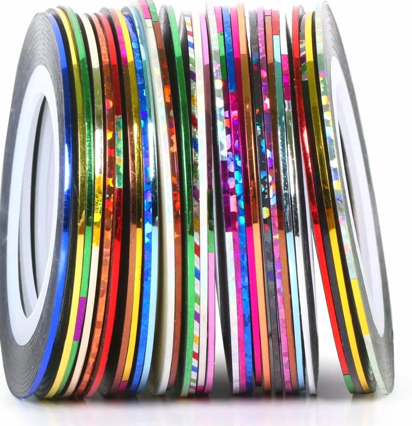 Nail Art Stickers Autocollants Bande 30 Couleurs Mélangées Rouleaux Décoration Ongles