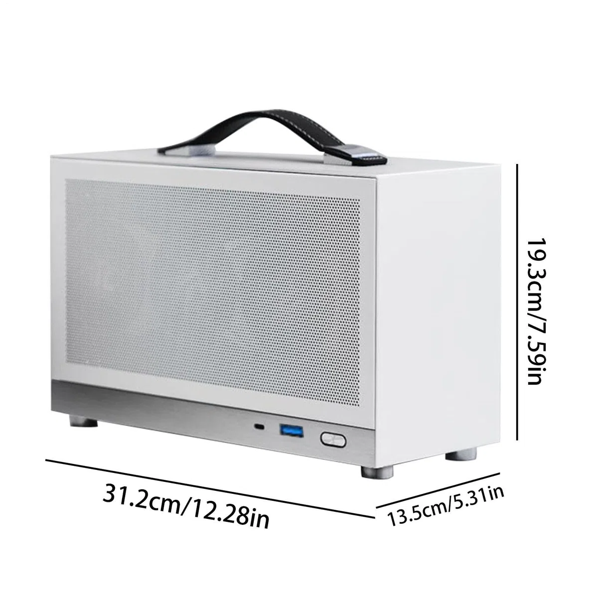 Châssis Mini ITX - Boîtier PC Compact De 20 Cm, BoîtierPortable Léger | Étui De Bureau Ultra Petit Au Service Des Étudiants, DesBureaux À Domicile, DesJoueurs, LAN, Construit Un Sac À Dos De Voyage