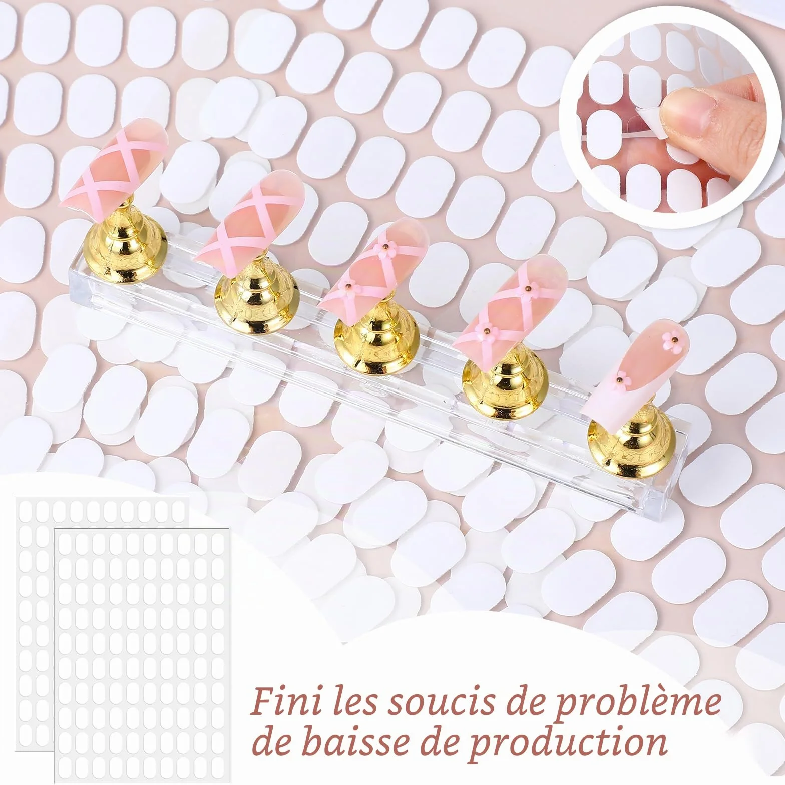 Supports Acryliques d'Ongle 3600, Support d'Exercice pour Ongle Gel DIY