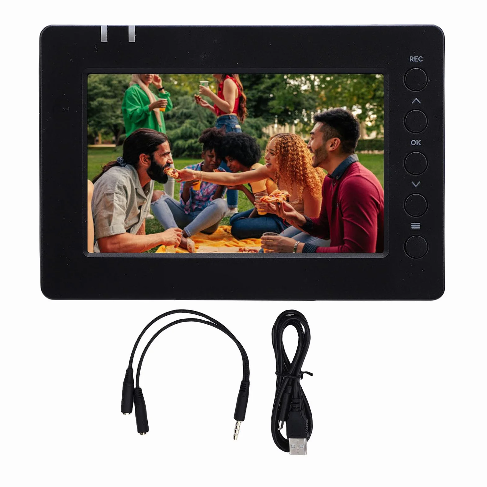 Boîte Vidéo, Convertisseur Vidéo vers Numérique de Carte Externe 4K, Convertisseur d'écran 5 Pouces avec Consoles et Caméras Compatibles, Prise en Charge de la Lecture et de