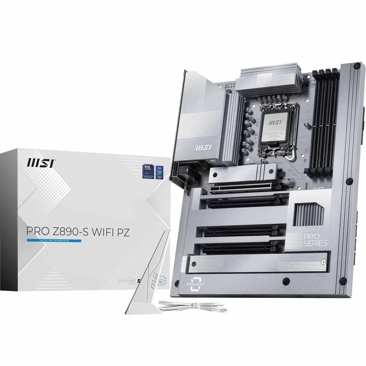 MSI PRO Z890-S Carte mère WiFi PZ, rétro-connexion ATX – Prend en charge les processeurs Intel Core Ultra (série 2), LGA 1851 – DDR5 Boost de mémoire (8600+ MT/s OC), PCIe 5.0 x16, M.2 Gen5, Wi-Fi 7
