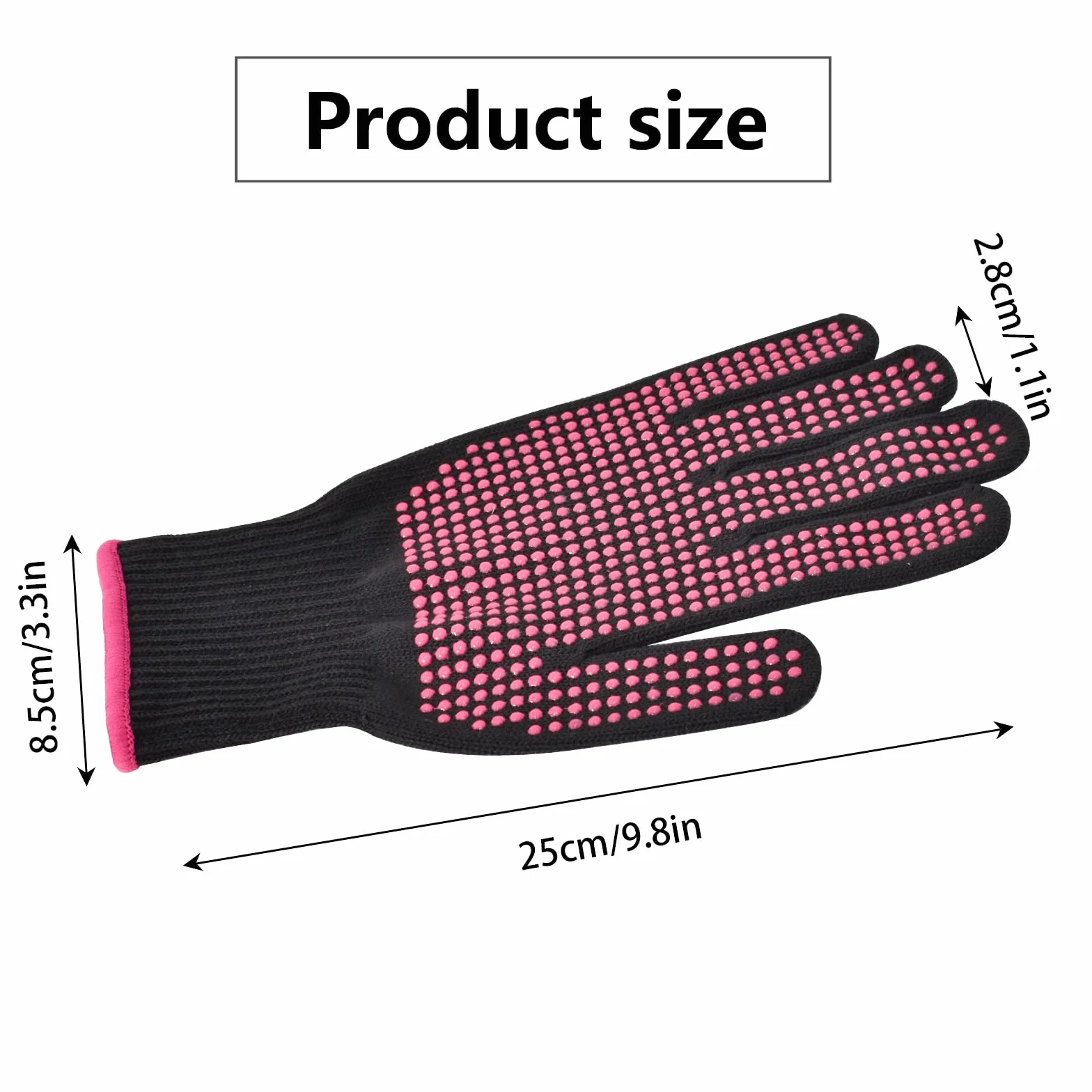 Gants Résistants à la Chaleur pour Coiffure Silicone Protection Ménagers (1 pièce)
