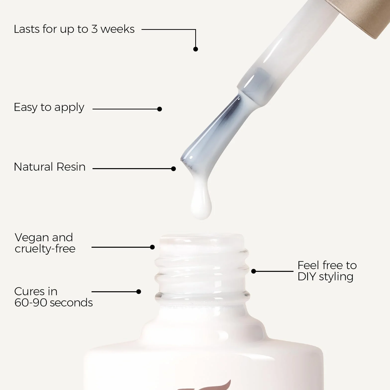 TOMICCA Vernis Semi Permanent Blanc Laiteux UV Gel 8ML