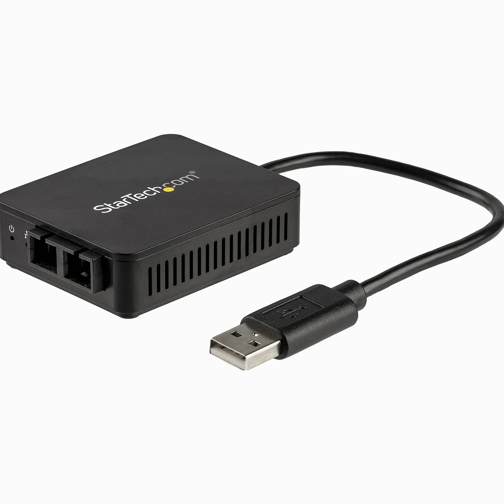 StarTech Convertisseur USB vers Fibre Optique SC, 100Mbps, 2km, MMF | Adaptateur réseau, USB 2.0, Ethernet 10/100, RJ45, Alimentation par bus, Format compact