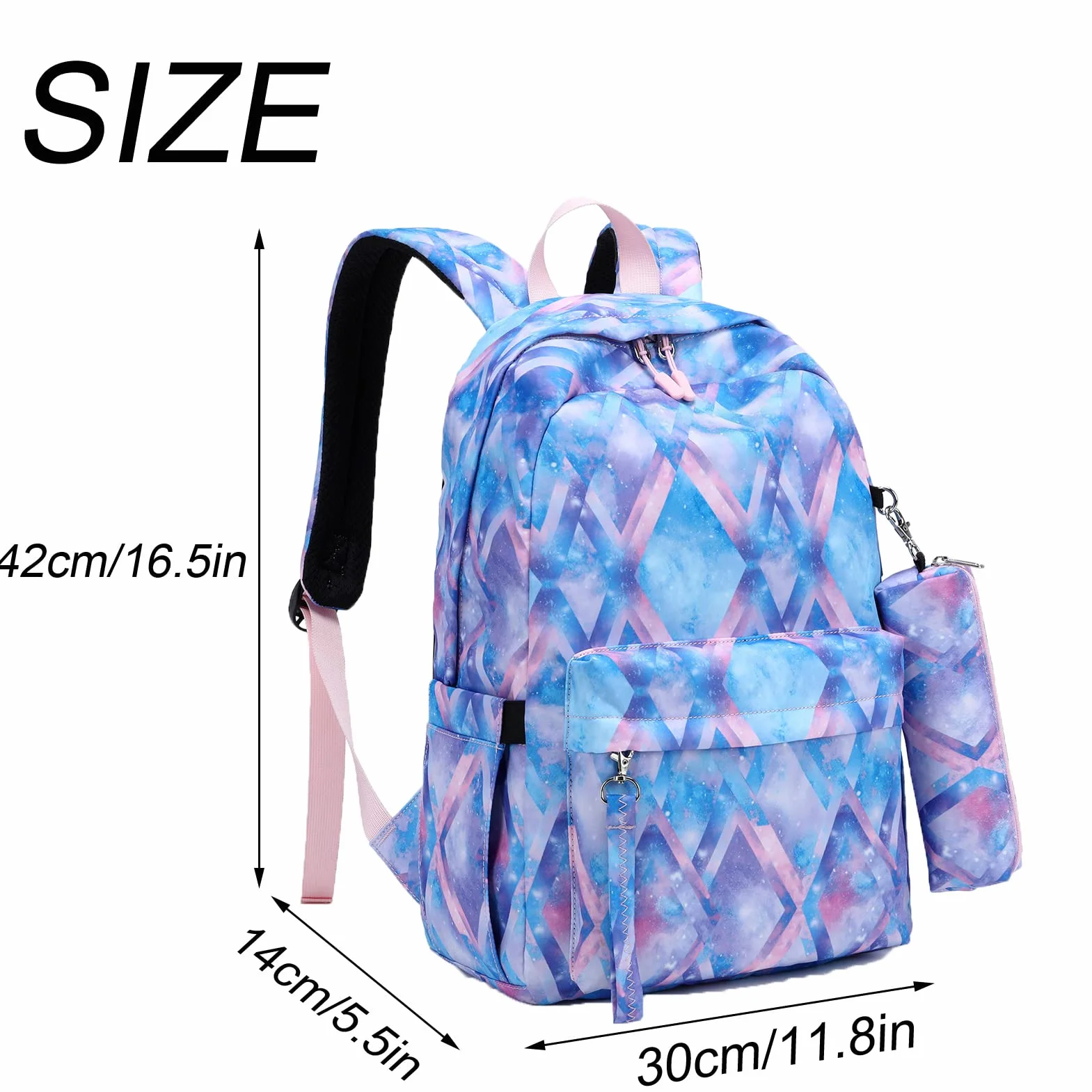 Sacs à dos ZHIERNA Lot de 3 pour filles adolescentes, sac d'école primaire, 15,6" ordinateur portable