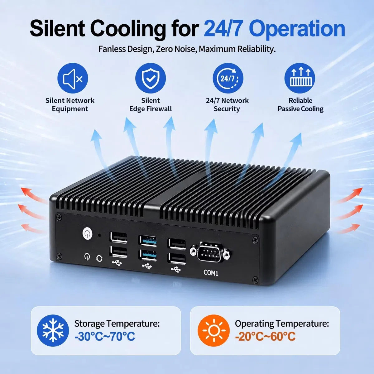 Firewall Mini PC J5005, 4X i226V/I225v 2.5GbE LAN, 6USB, Barebone