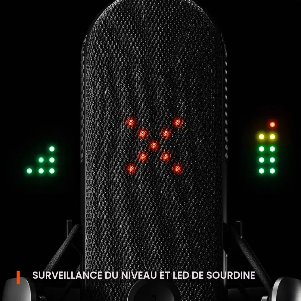 SteelSeries Microphone USB Alias pour PC - Capsule 3X Plus Grande pour Jouer, Streamer et podcaster - Logiciel Audio Sonar pour Streamers - Réduction du Bruit par IA - Support Amortisseur