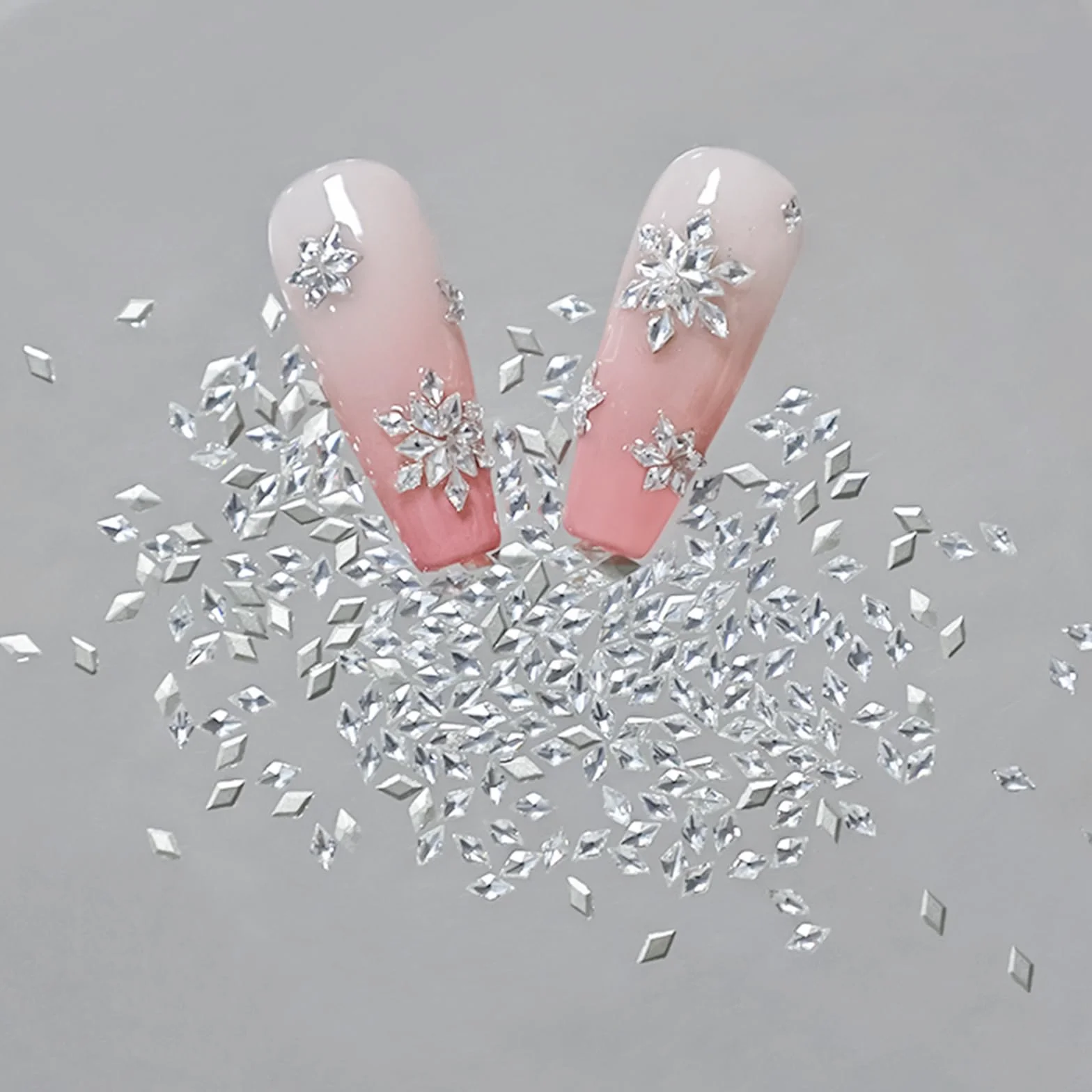 Strass 3D Ongles Nail Art - Cristal à Dos Plat 3mm, Rhinestones de Zircon Brillants pour Décoration