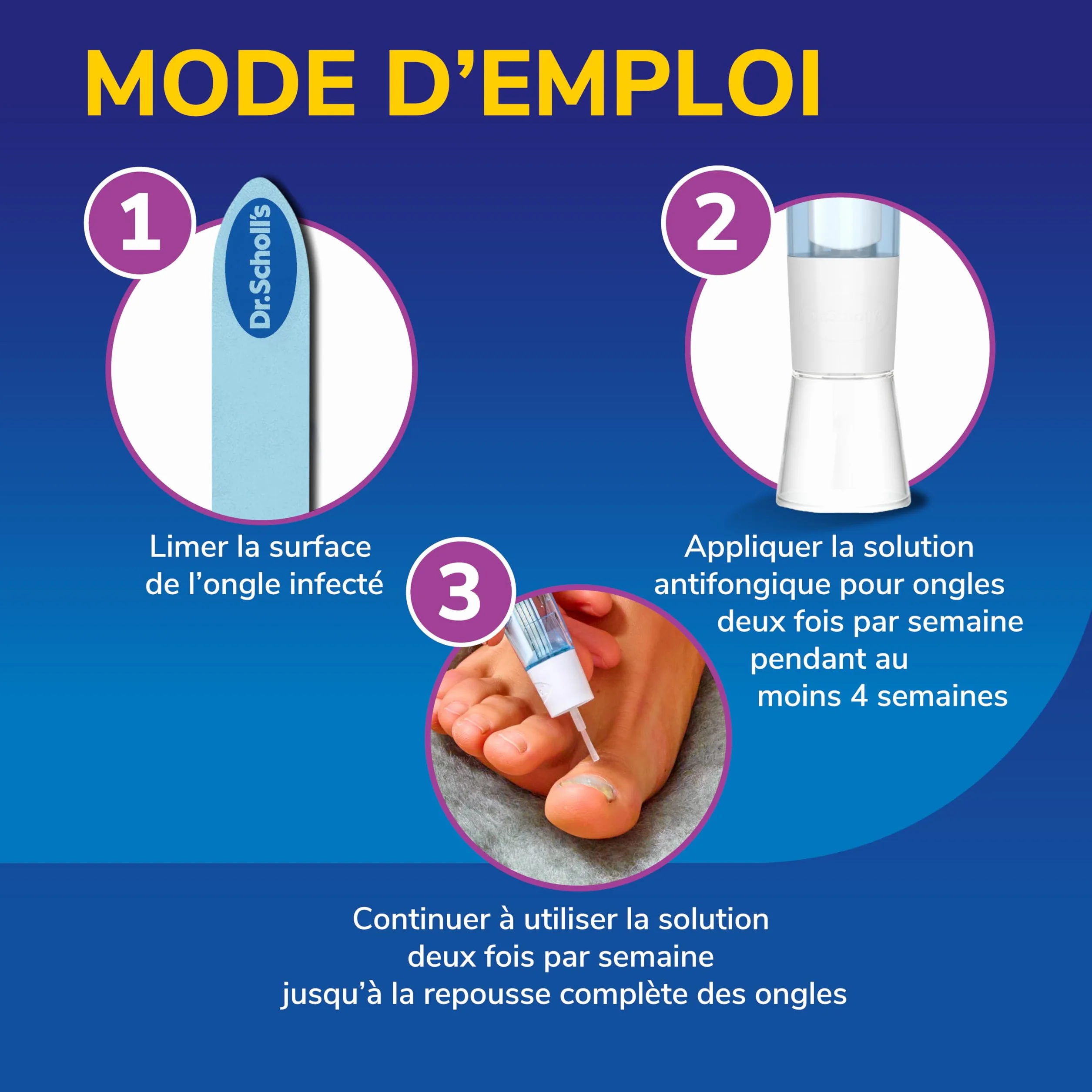 Dr. Scholl's Mycose des ongles 2-en-1 Traitement et Protection 3,8 mL
