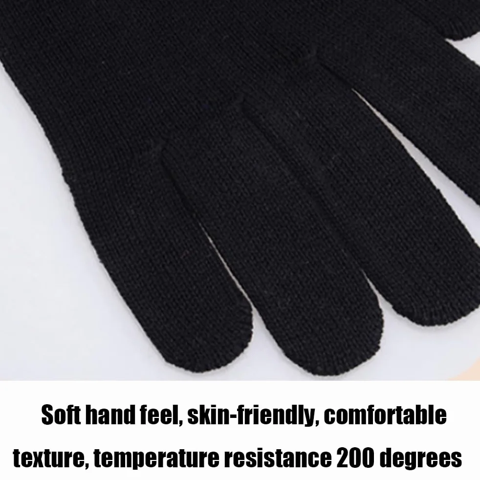 Gants professionnels résistants à la chaleur pour coiffure fers à friser lisser boucler