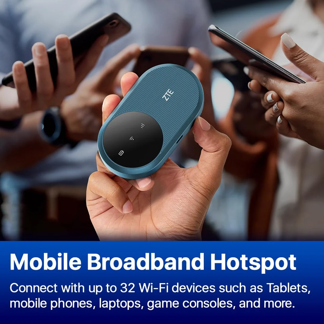 ZTE U10S Pro Blue 4G+LTE Mobile Wi-Fi 6 Portable débloqué connecte 32 appareils 3000 mAh autonomie 10 Heures