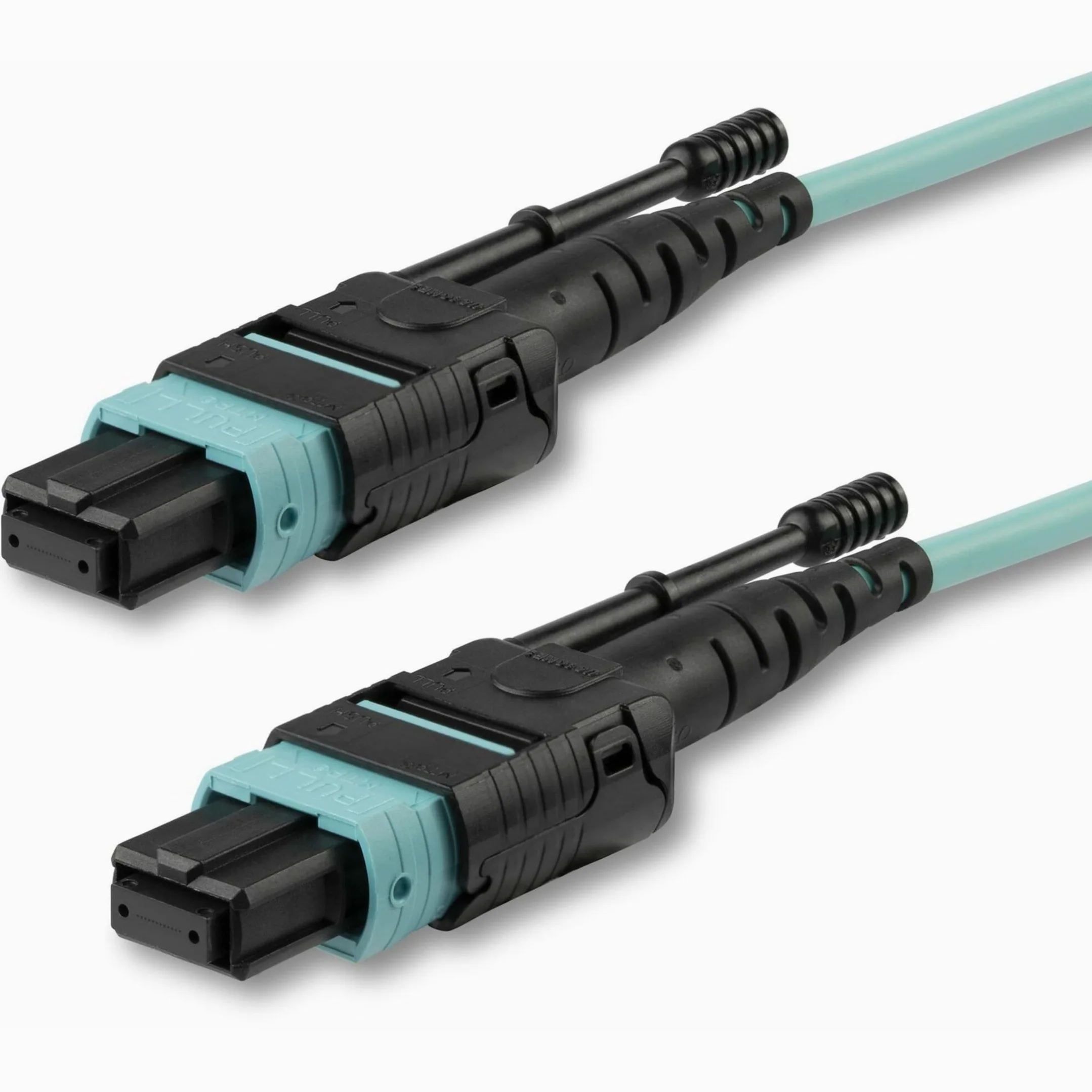 StarTech Câble Fibre Optique Multimode OM3 1m, MPO vers MPO (MPO12PL1M) | MTP(F)/PC, 12F Type-A, 50/125µm, Faible perte d'insertion, Cordon fibre