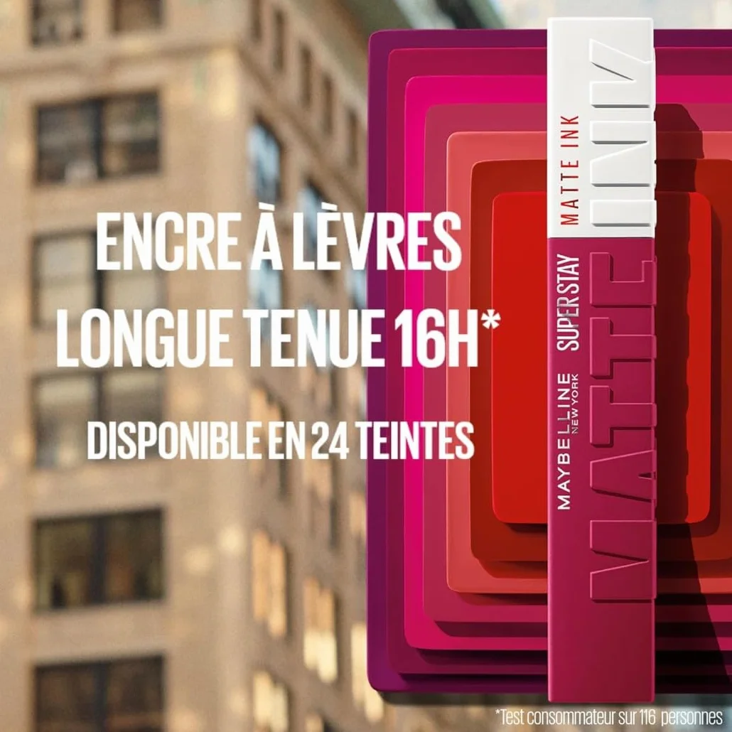 Maybelline New York Superstay Matte Ink 6 Liquides Longue Tenue Teintes Lover Seductress Artist Dancer Pioneer Voyager