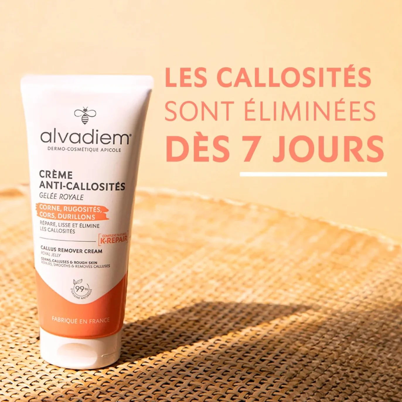 Crème anti-callosités à la gelée royale 75 ml Soin Kératolytique Naturel Fabriqué en France