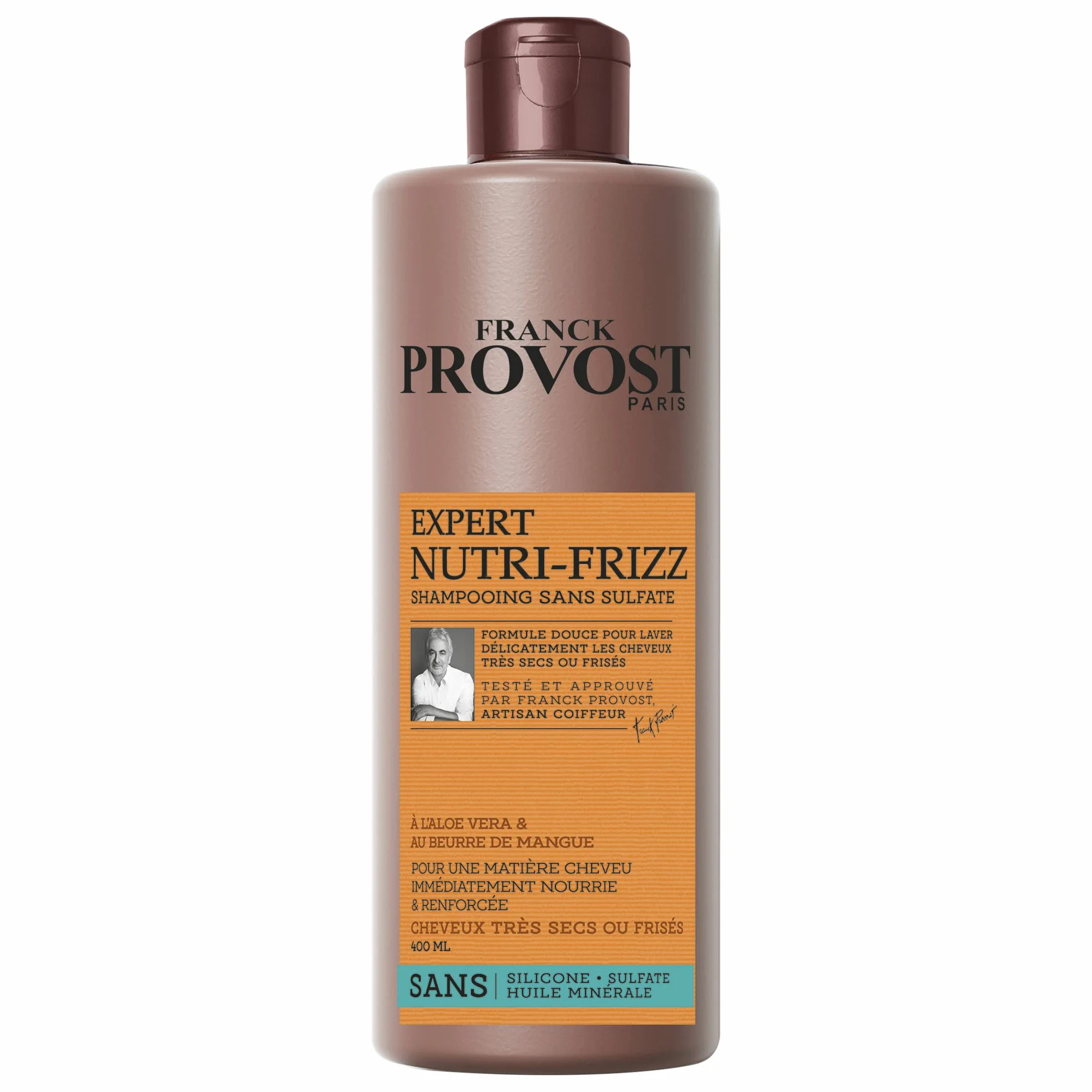 Franck Provost EXPERT NUTRI-FRIZZ Shampoing professionnel sans sulfate cheveux secs frisés