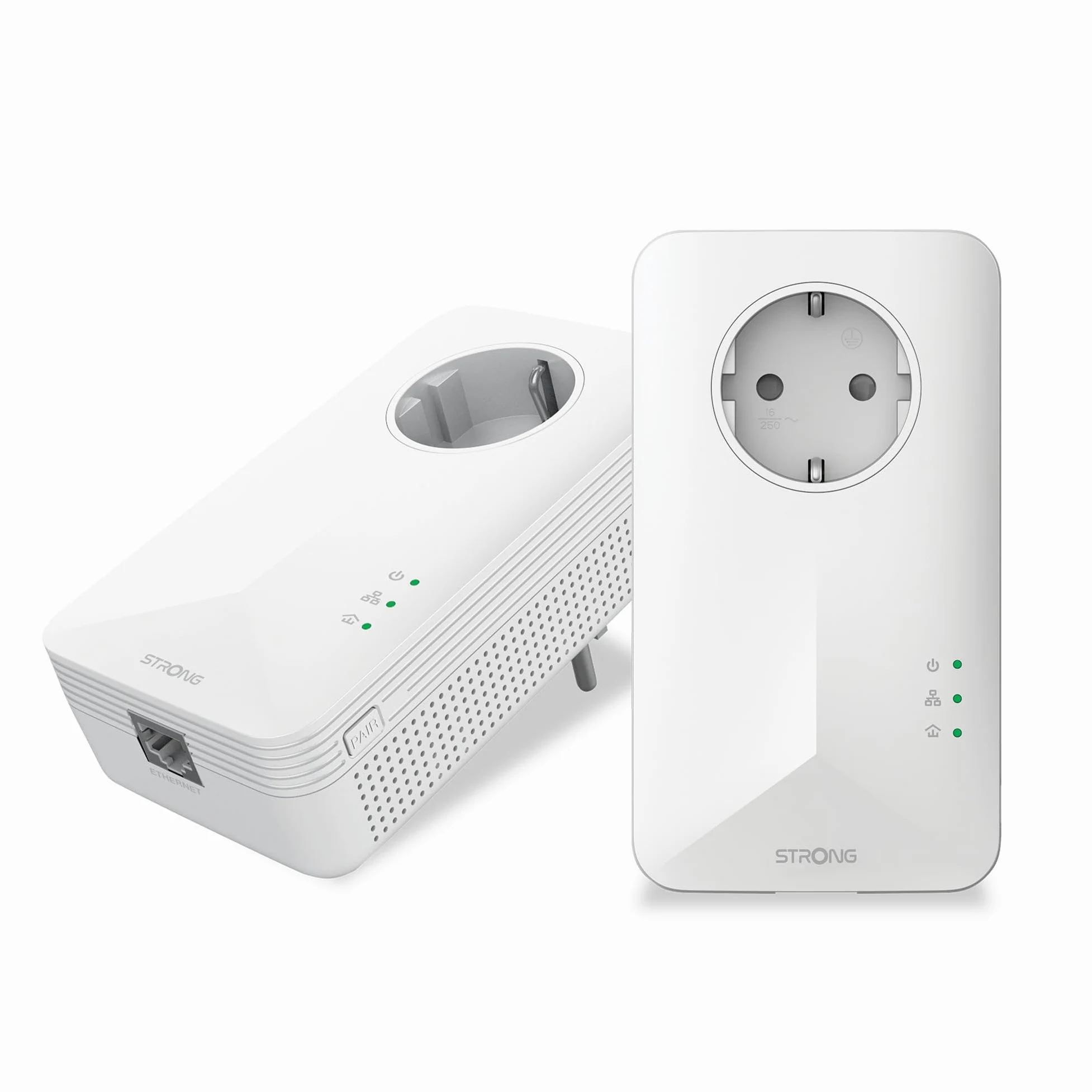 Strong CPL 1000 Mbps | Lot de 2 | Prise filtrée | Port Gigabit Ethernet | Compatible avec Box Internet | Idéal pour Multi TV | HD Streaming | Prêt à l'emploi | Garantie 4 Ans
