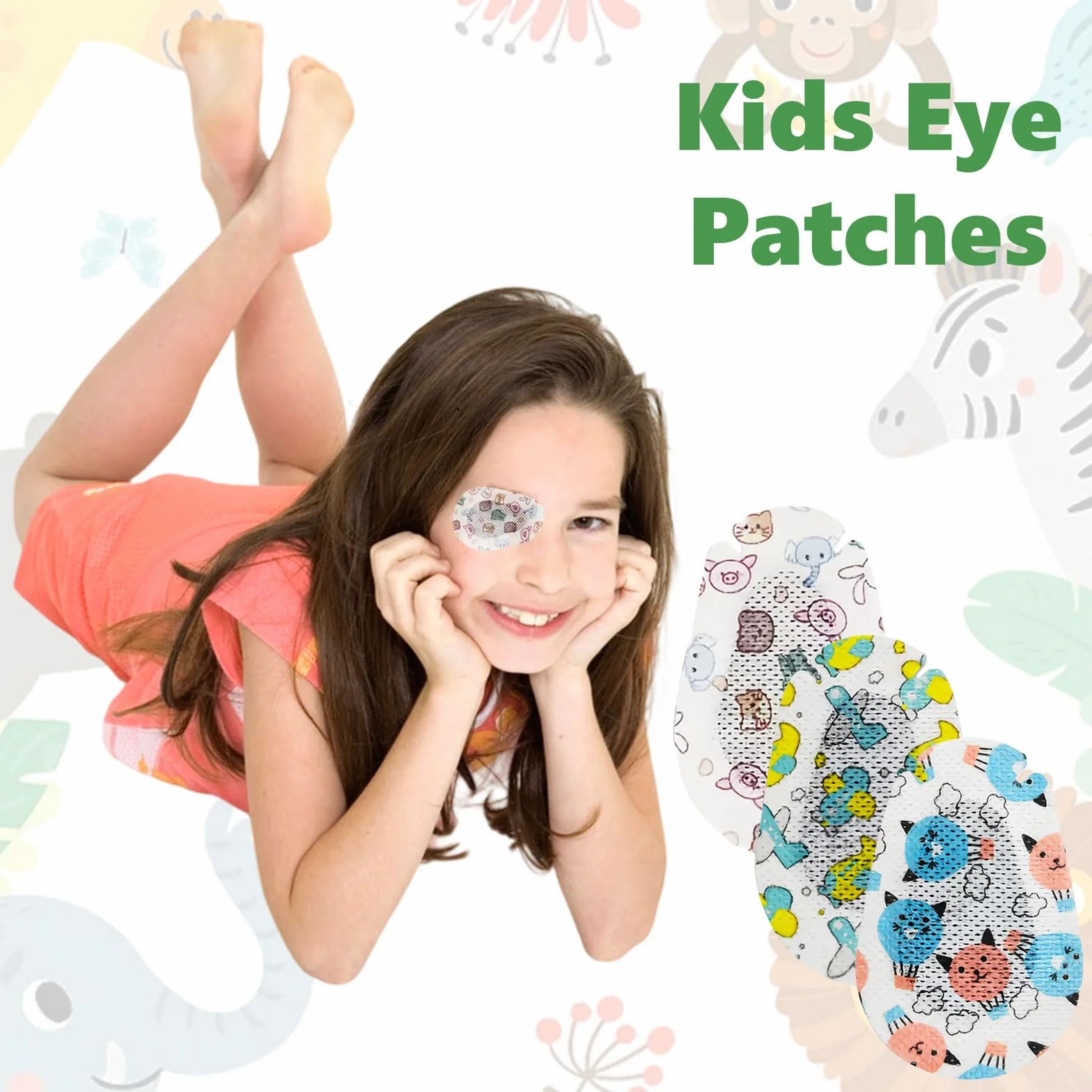 Pansements Oculaires pour Enfants et Adultes, 30 Pièces Patchs Adhésifs Respirants pour Traitement de l'Amblyopie (7,5x5cm)