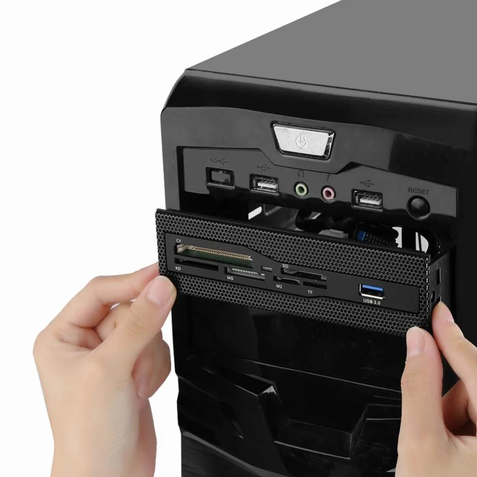 Lecteur de Carte Interne USB 3.0 6 emplacements pour PC Panneau Avant SD XD TF M2