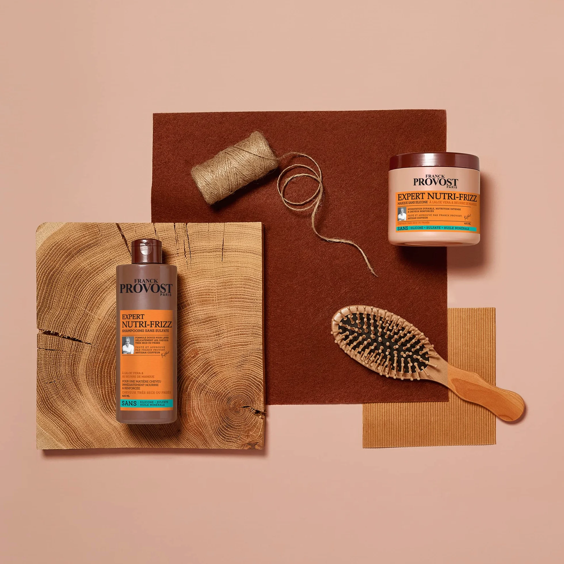 Franck Provost EXPERT NUTRI-FRIZZ Shampoing professionnel sans sulfate cheveux secs frisés