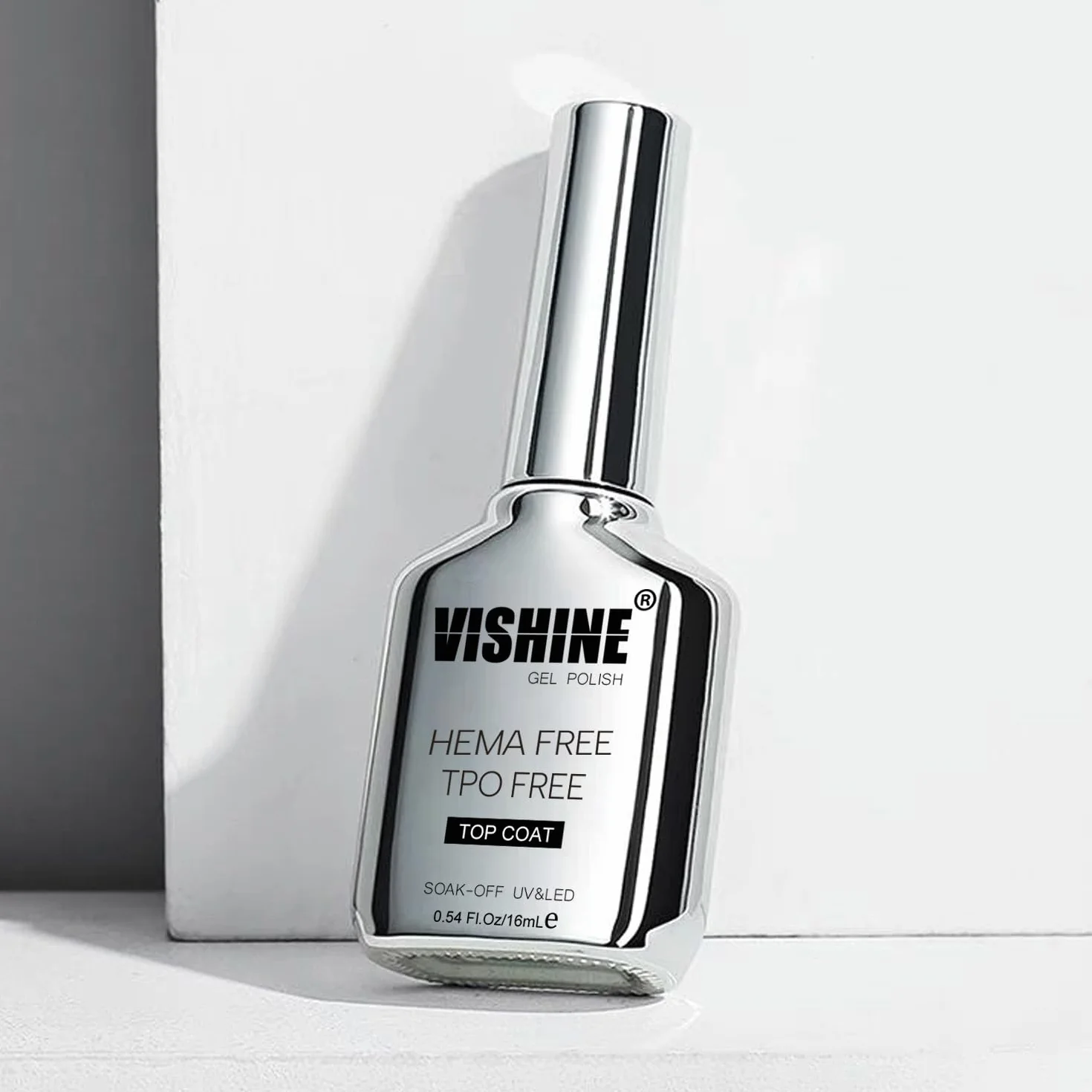 Vishine Top Coat Gel 16ml Lot de 2 – Vernis à Ongles Semi-Permanents Ultra Brillant Longue Tenue