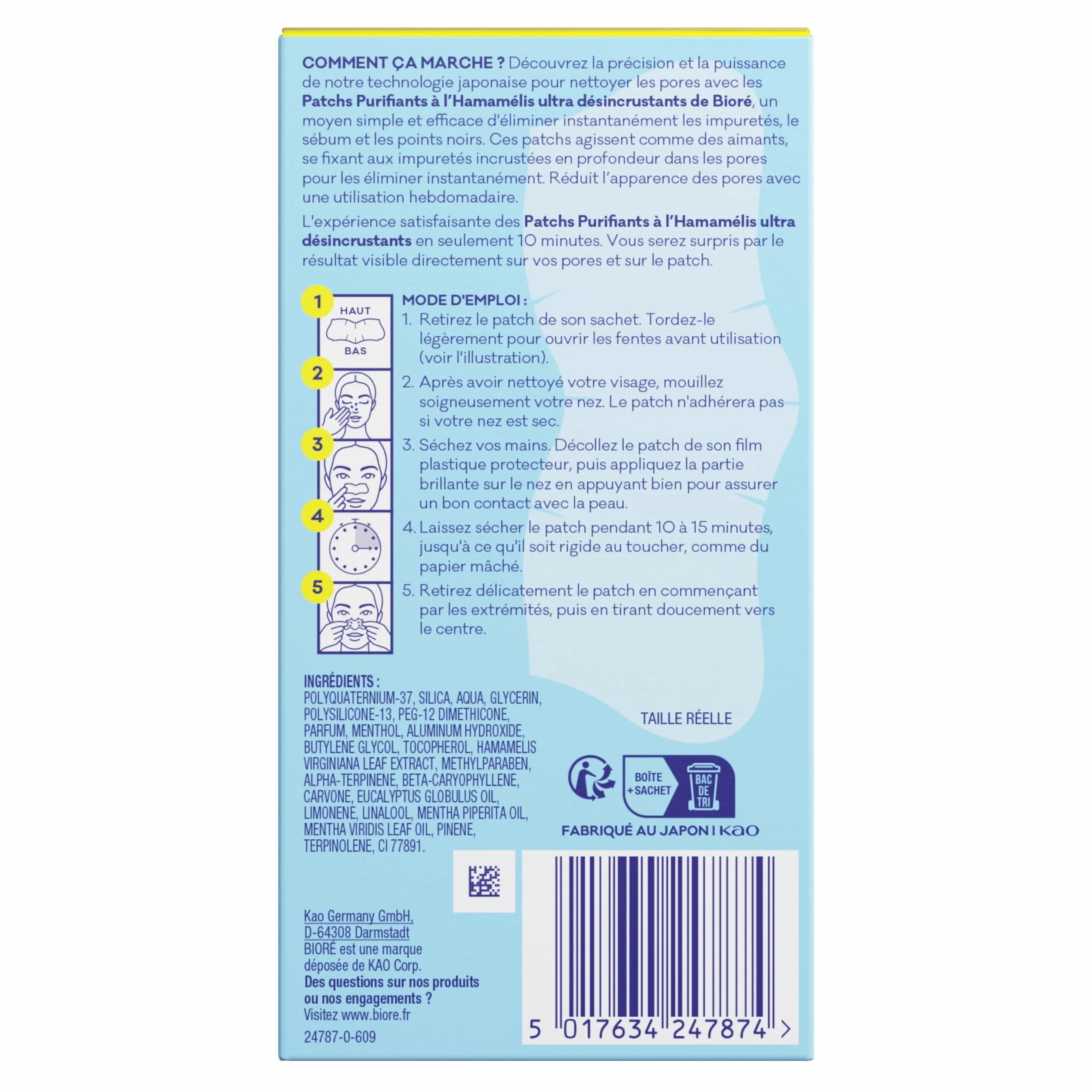 Biore Patchs Ultra Purifiants à l'Hamamélis