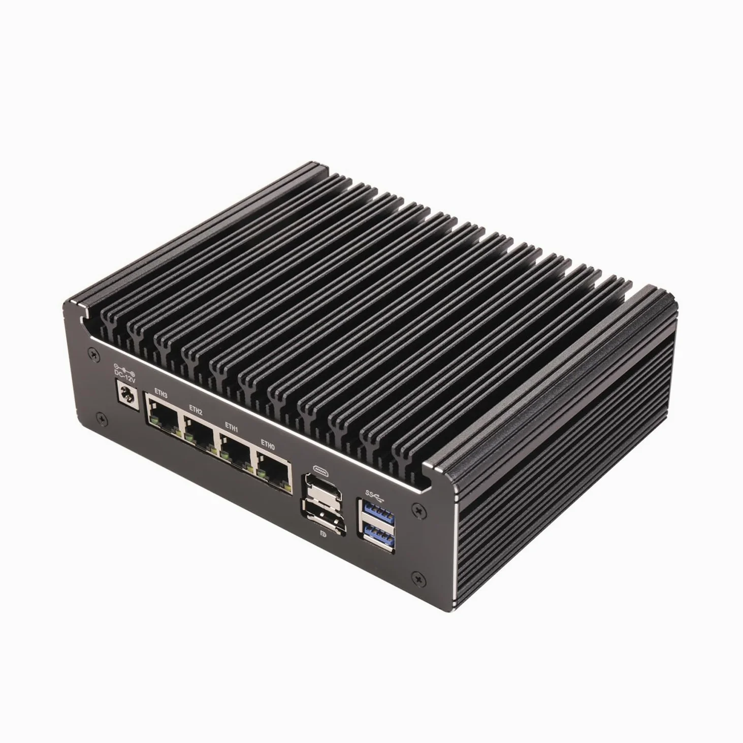 Micro Firewall Appliance, Mini PC, PFSense, Mikrotik, OPNsense, VPN, Router PC, Pentium Gold 4417U, RS52, 4 x 2.5GbE LAN, COM, Type-C, HDMI, DP, SIM Slot, 0 RAM, 0 Storage, Barebone No System