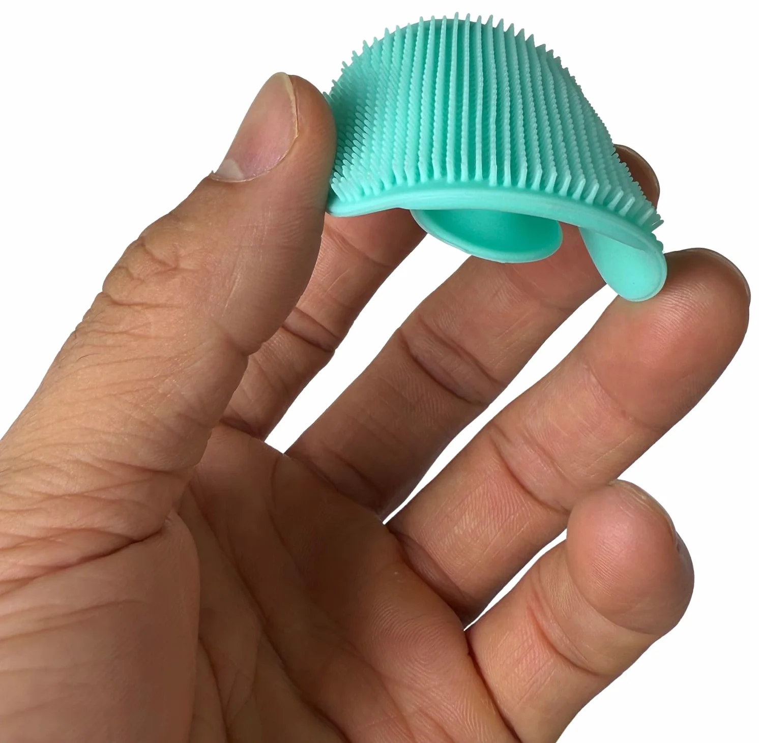 Brosse visage manuelle silicone exfoliante pour adulte bain cuir chevelu bébé massage Cradle Cap souple Bleu Rose Vert