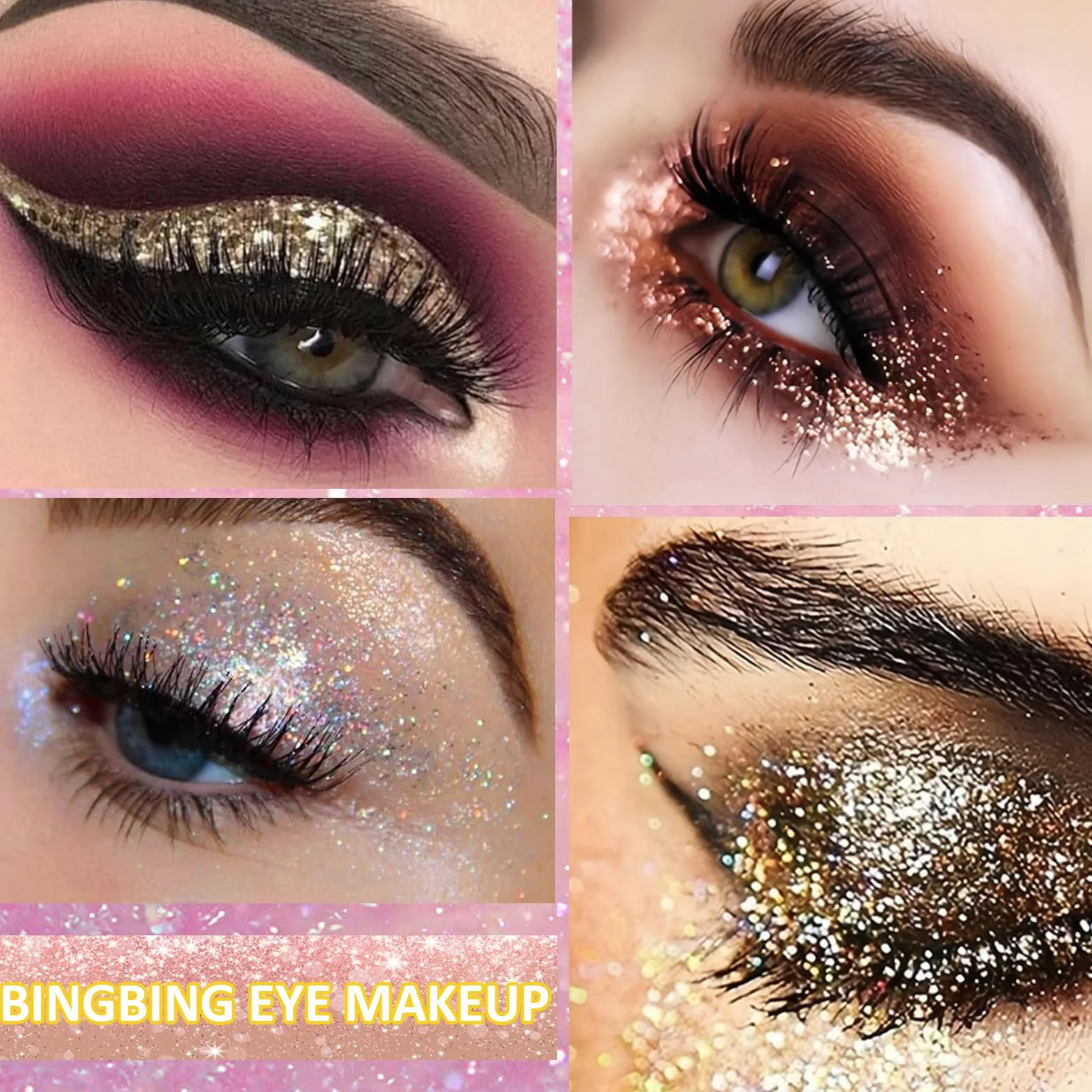 Palette Fard à Paupières Professionnel 35 Couleurs Glitter Yeux Longue Durée Scène