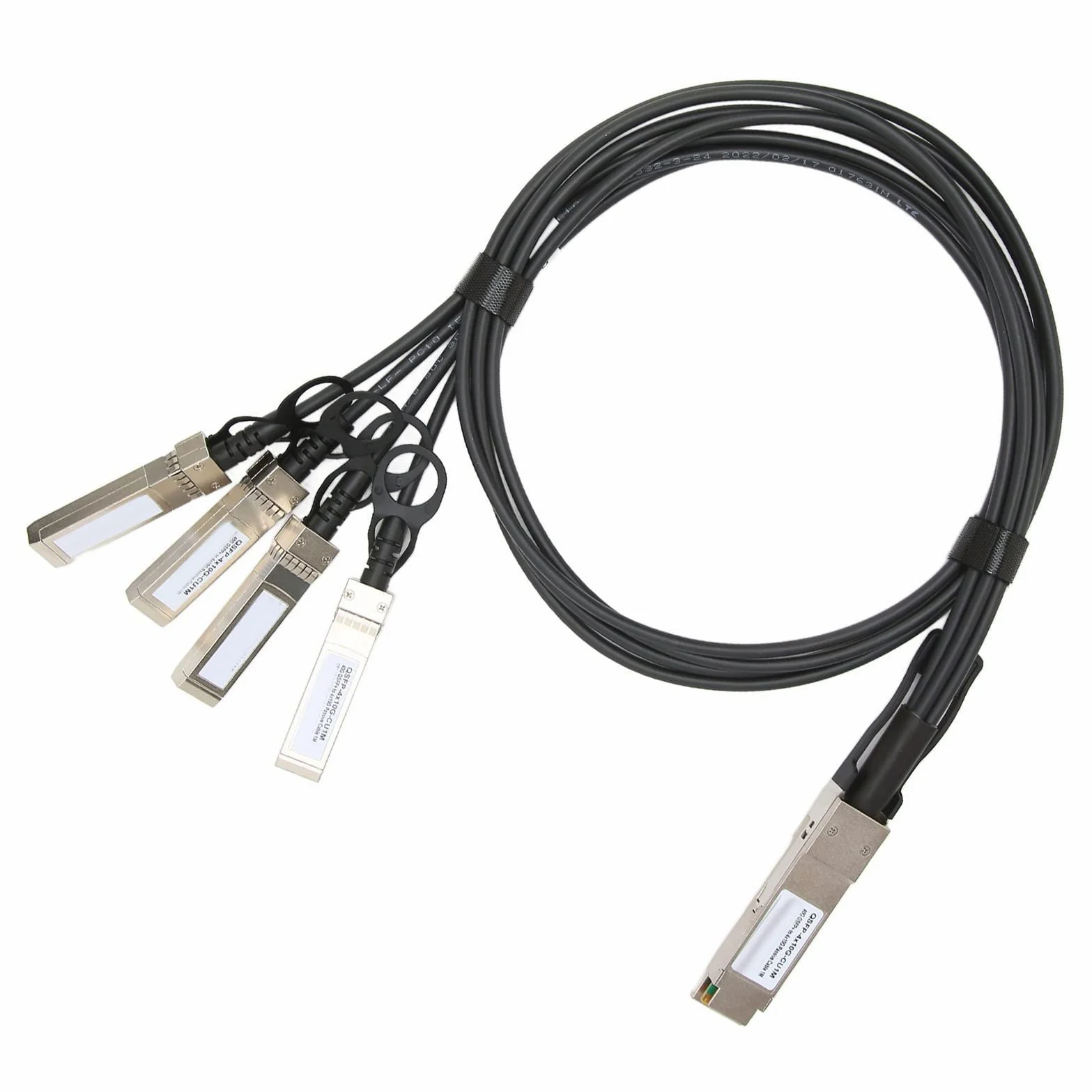 Câble DAC QSFP28 40G, Câble QSFP+ vers 4 SFP+ Direct Attach, 1 Mètre pour pour pour H3C, pour Juniper, pour pour ZTE, pour pour Entel, pour Extreme