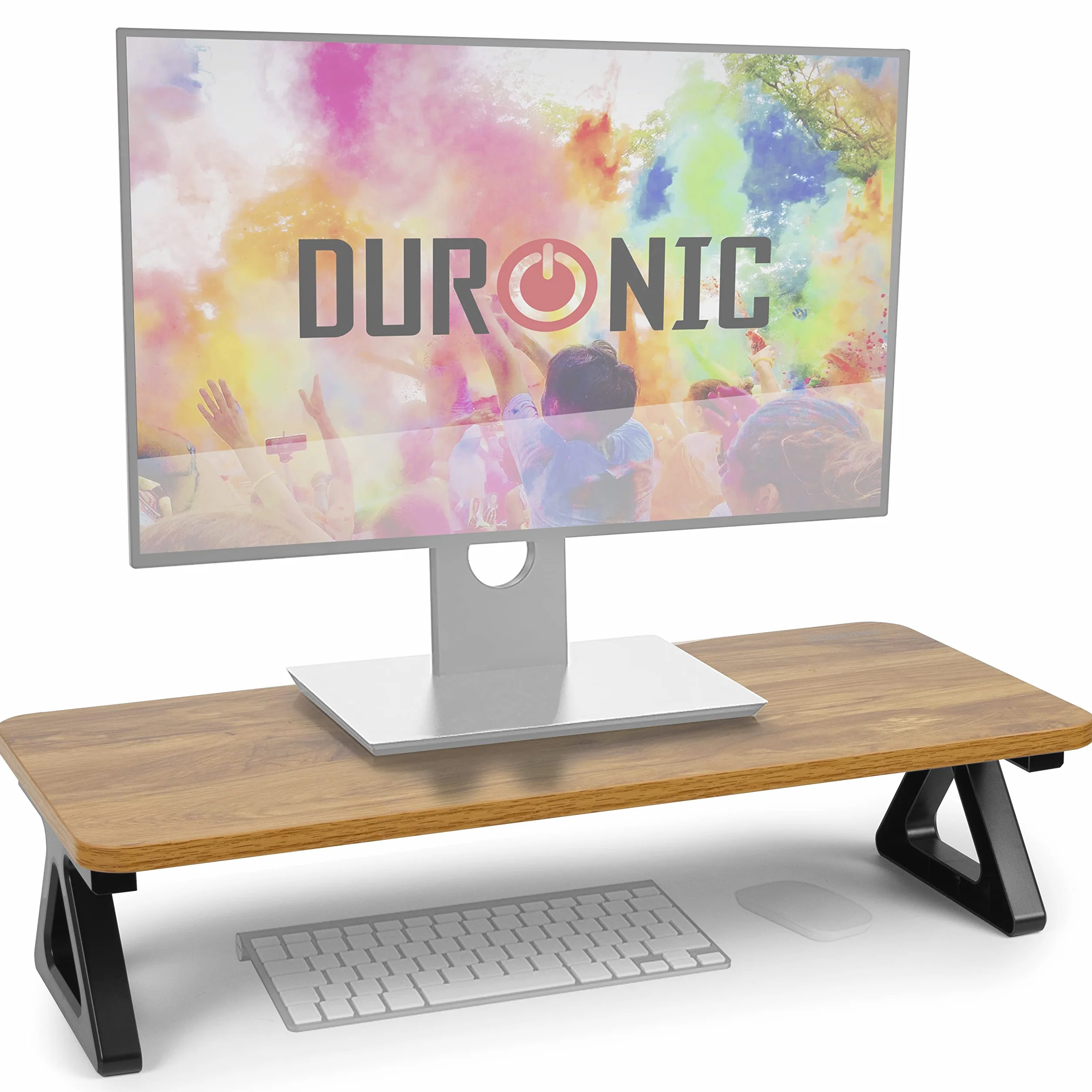 Support pour Moniteur Duronic DM06-1 AW MDF 62 x 30 cm Rehausseur d'écran Ordinateur Portable LCD LED TV