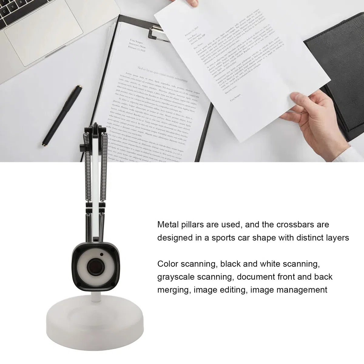 Caméra de Documents 8MP A3 OCR Scanner USB Portable pour Wins