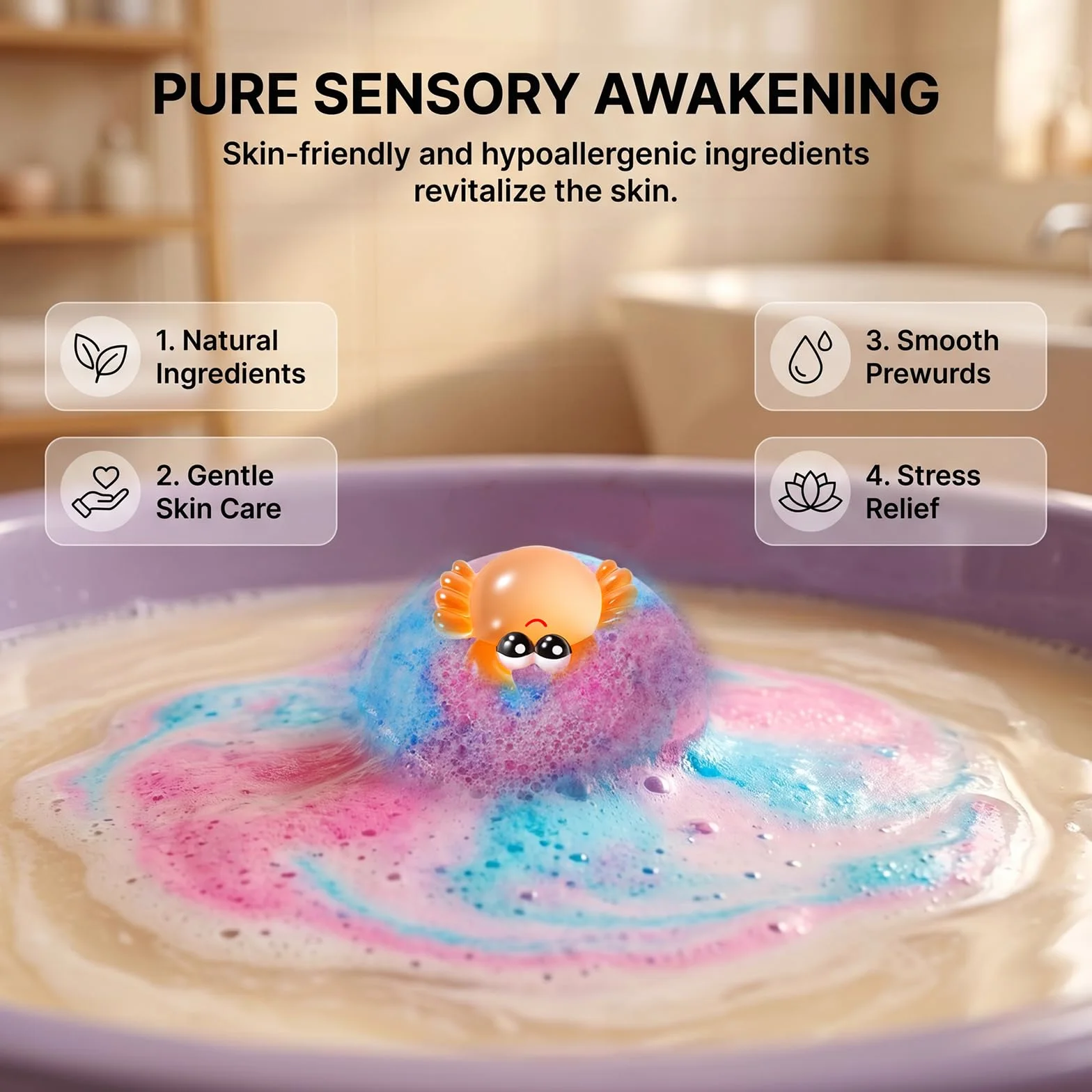 Coffret de Bombes de Bain pour Enfants, 12 PCS Boules de Bain Naturelles avec Jouet Surprise, Cadeau pour Anniversaire Noël