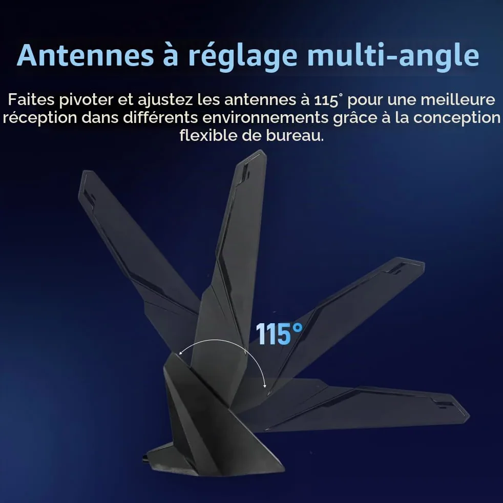 Antenne SMA WiFi 6e 2T2R 2,4 G/5 G double bande pour GIGABYTE AORUS Z390 Z490 Z590 X470 X570 X570S X570I H470 B460 H470I B450 B550 B560 B560 B560 0I AORUS PRO AX X299X