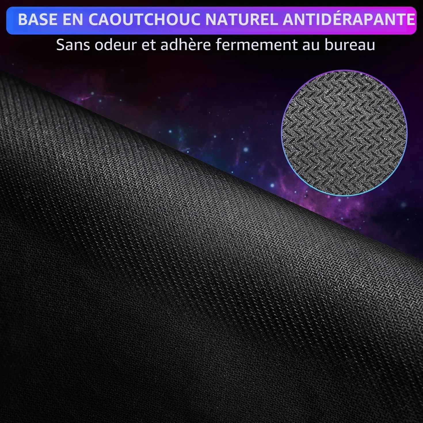 Gimars Tapis de Souris Gaming RGB 305x254mm XL Repose Poignet Gel Base Antidérapante Tissu Lycra