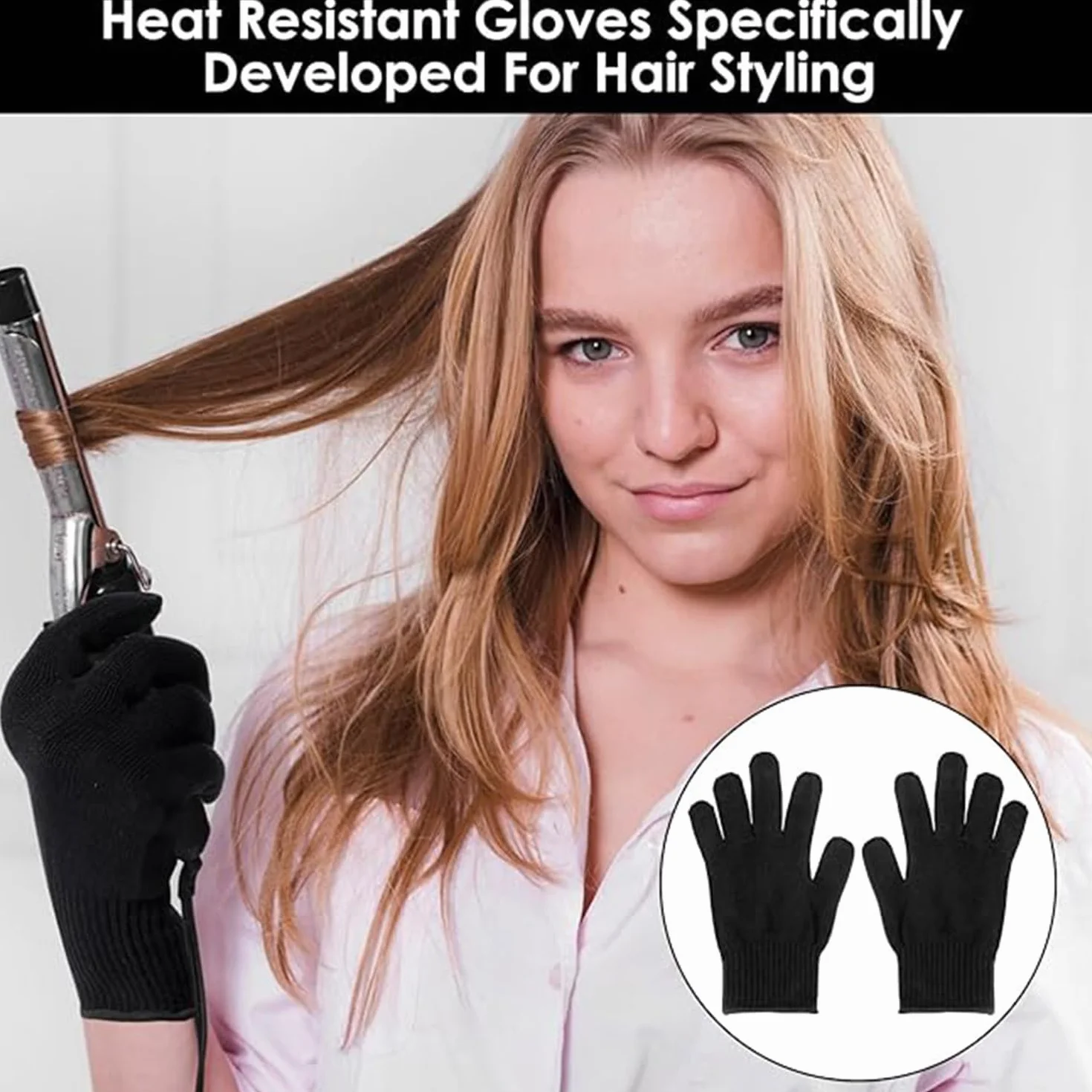 Gants Professionnels Résistants à la Chaleur Lot de 2 - Anti Chaleur Coiffeur Extensible