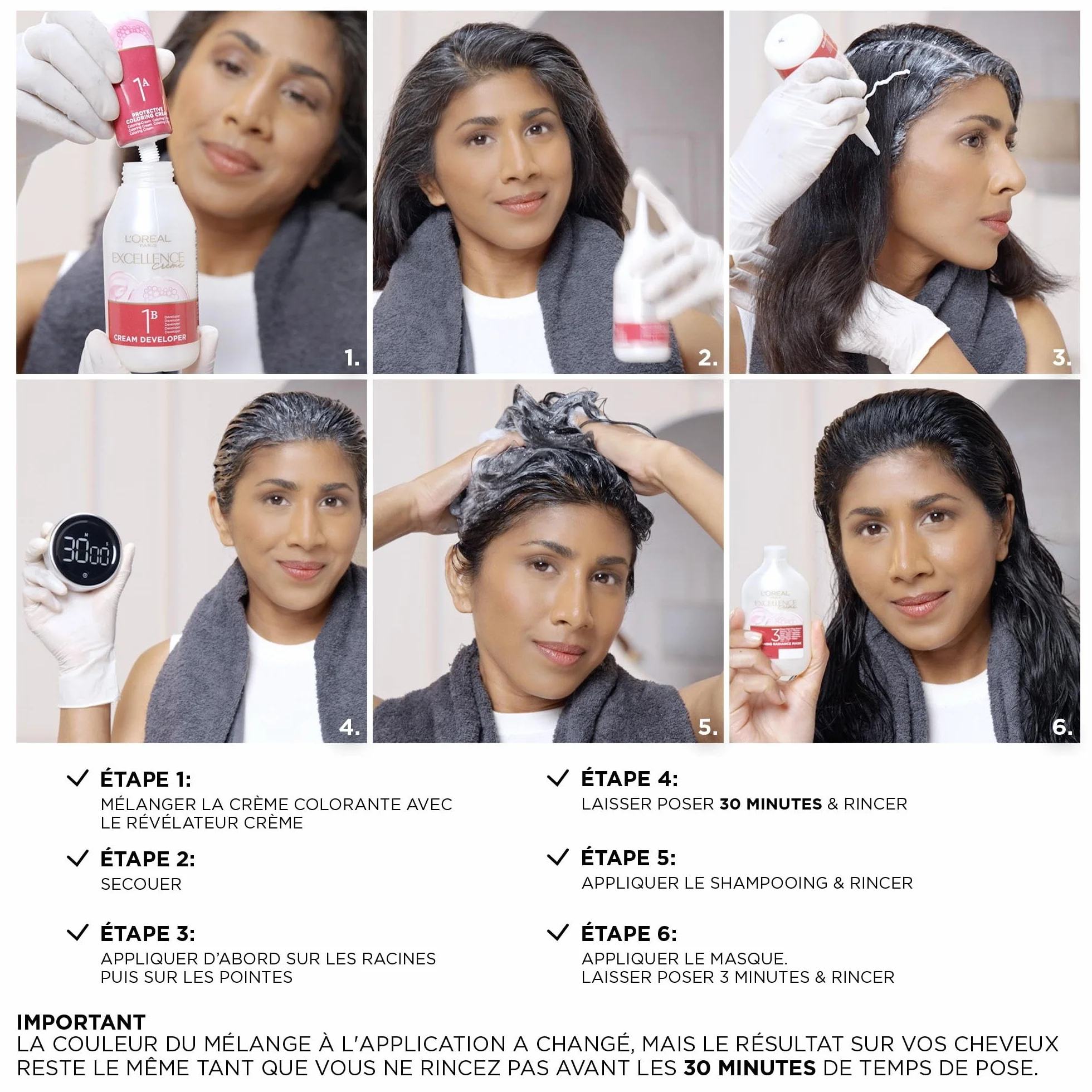 L’ORÉAL PARIS Excellence Crème Coloration Cheveux Permanente Châtain Clair Doré 5.3 Couvre 100% Cheveux Blancs
