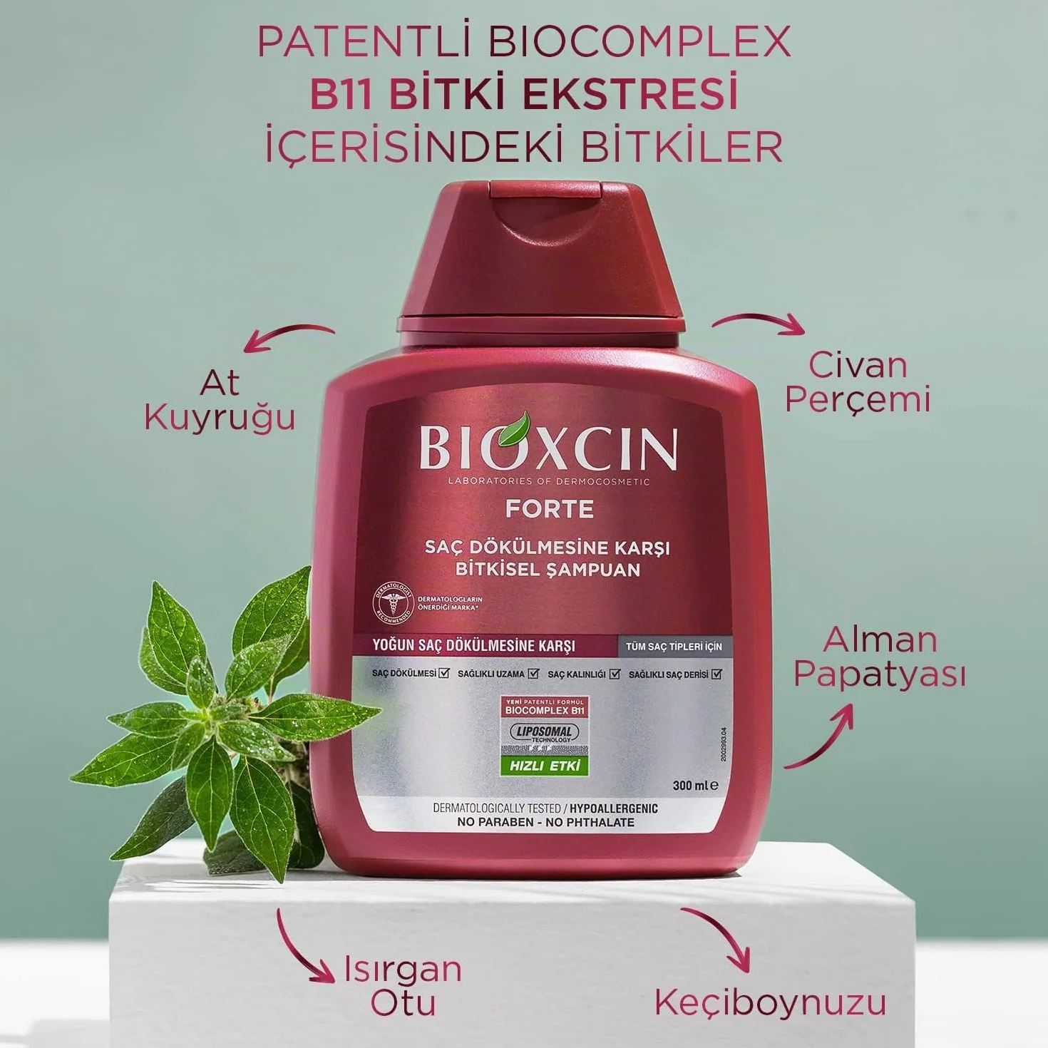 BIOXCIN FORTE Shampoo anti-chute cheveux avec Bio Complex B11 croissance cheveux forts et épais