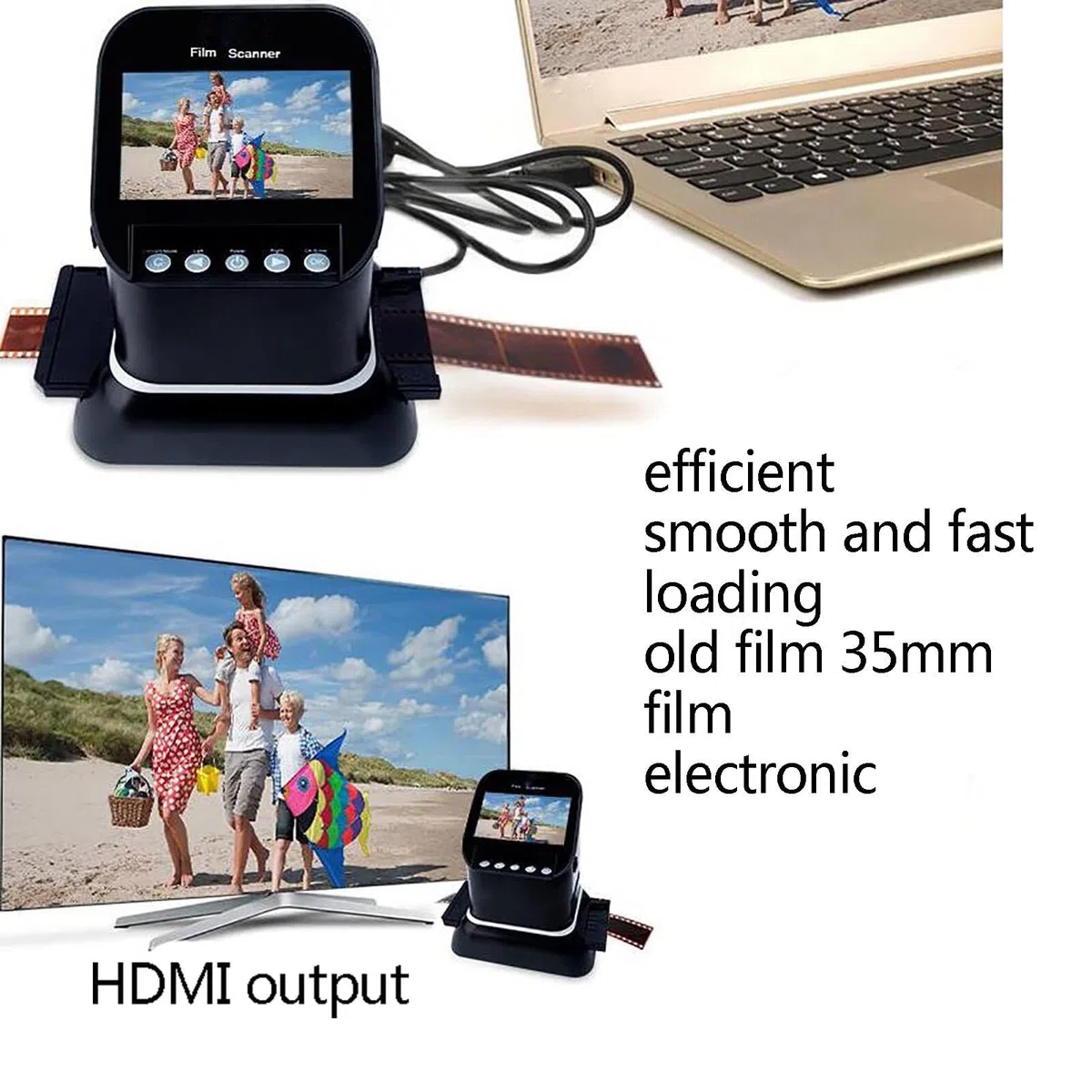 Scanner de Diapositives de Film Haute résolution 120