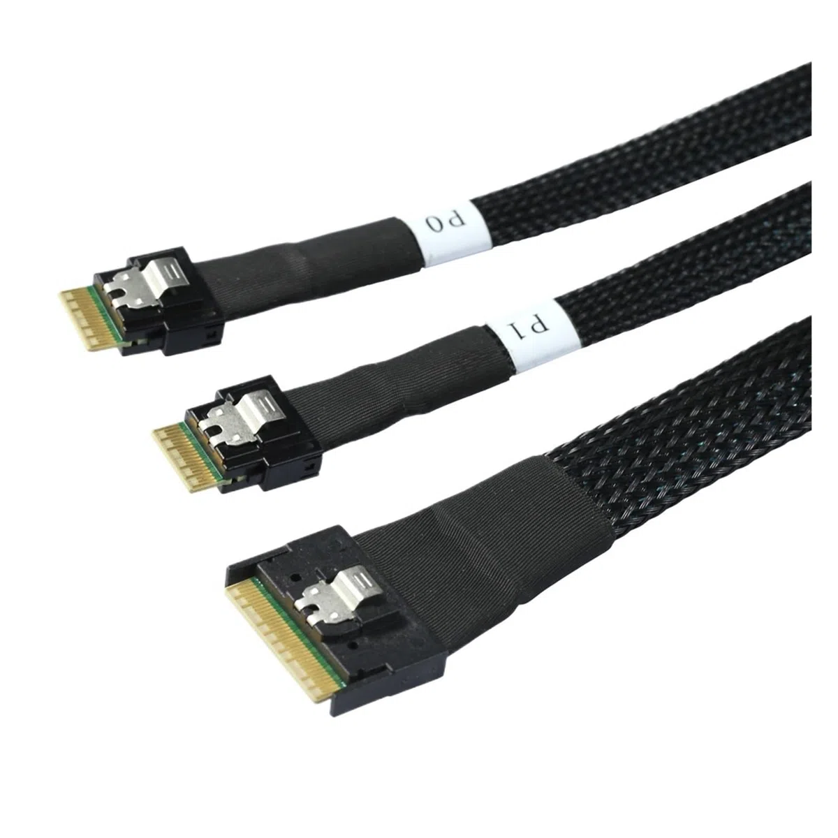 Slimline S*A*S SFF-8654 8I Skew Plug in 2X SFF-8654 4I Câble serveur 0,5/0,8/1 m