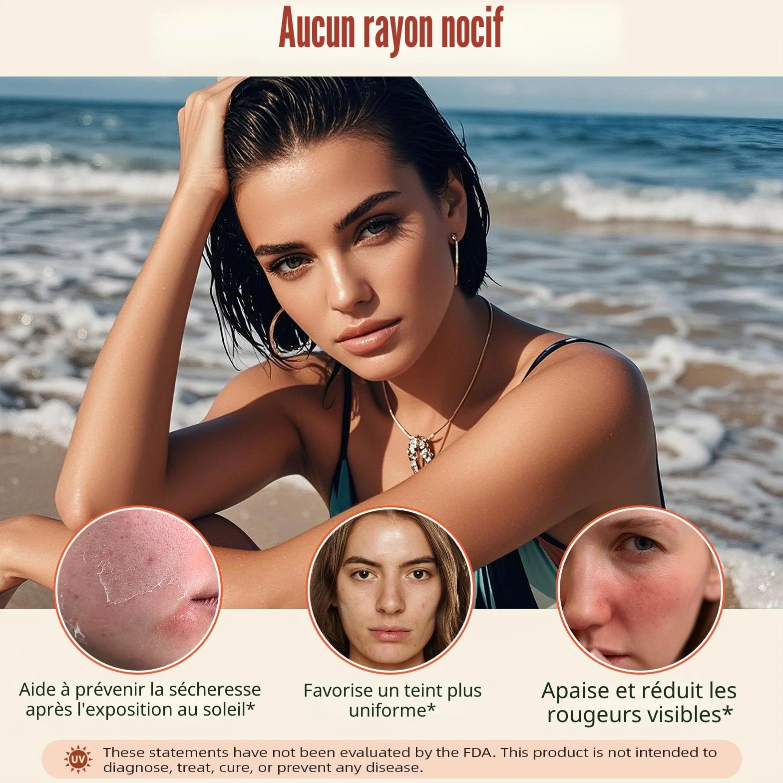 Gouttes de bronzage sans soleil à boire, hydratante pour visage et corps, lueur ensoleillée