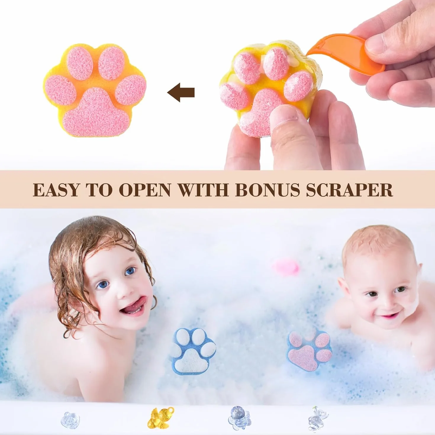 Bombe de bain pour enfants avec jouet surprise 12 pièces artisanales cristaux étincelants kit cadeau SPA Noël anniversaire