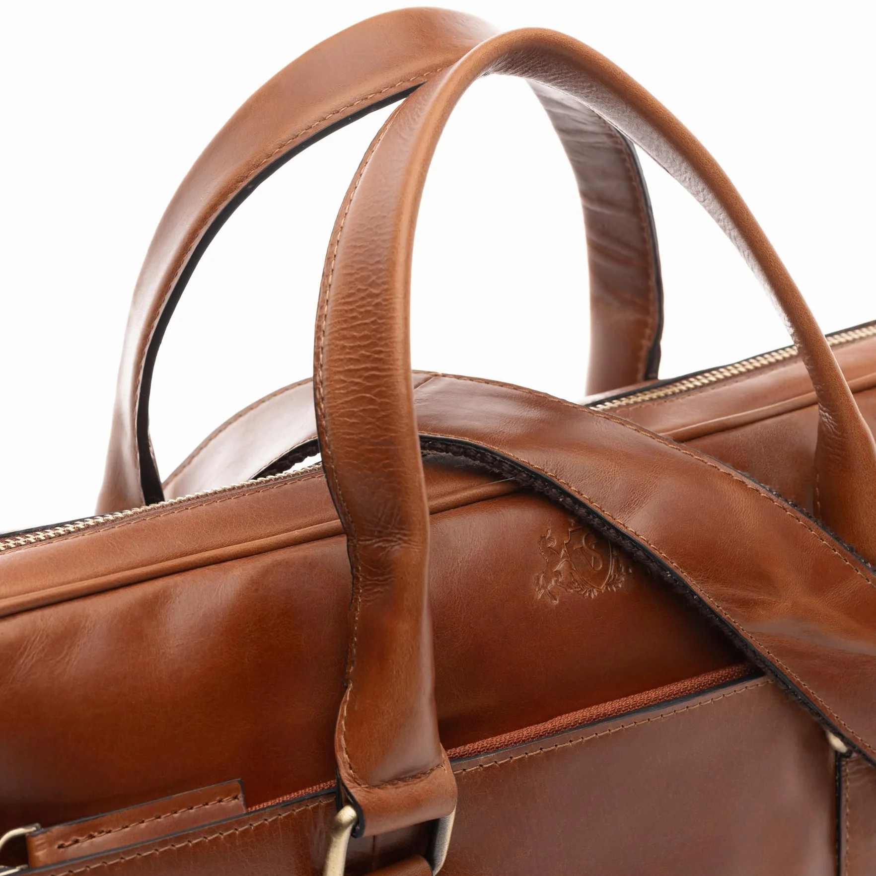 SID & VAIN Sac Ordinateur Portable Cuir véritable 15 Pouces Brady Mallette Professionnelle bandoulière Grand pour Hommes et Femmes Serviette de Travail élégant Marron