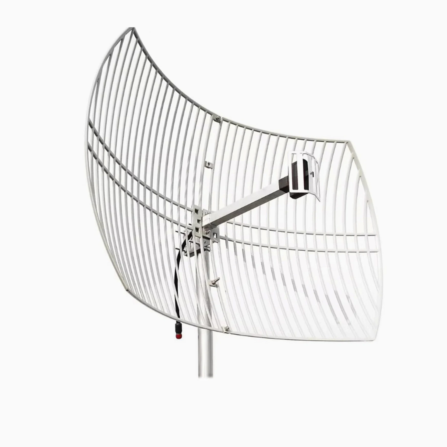 Antenne parabolique directionnelle extérieure à gain élevé 2,4 GHz 24 dBi (2400-2483 MHz) longue portée N-femelle connecteur pour caméra de sécurité routeur WI FI