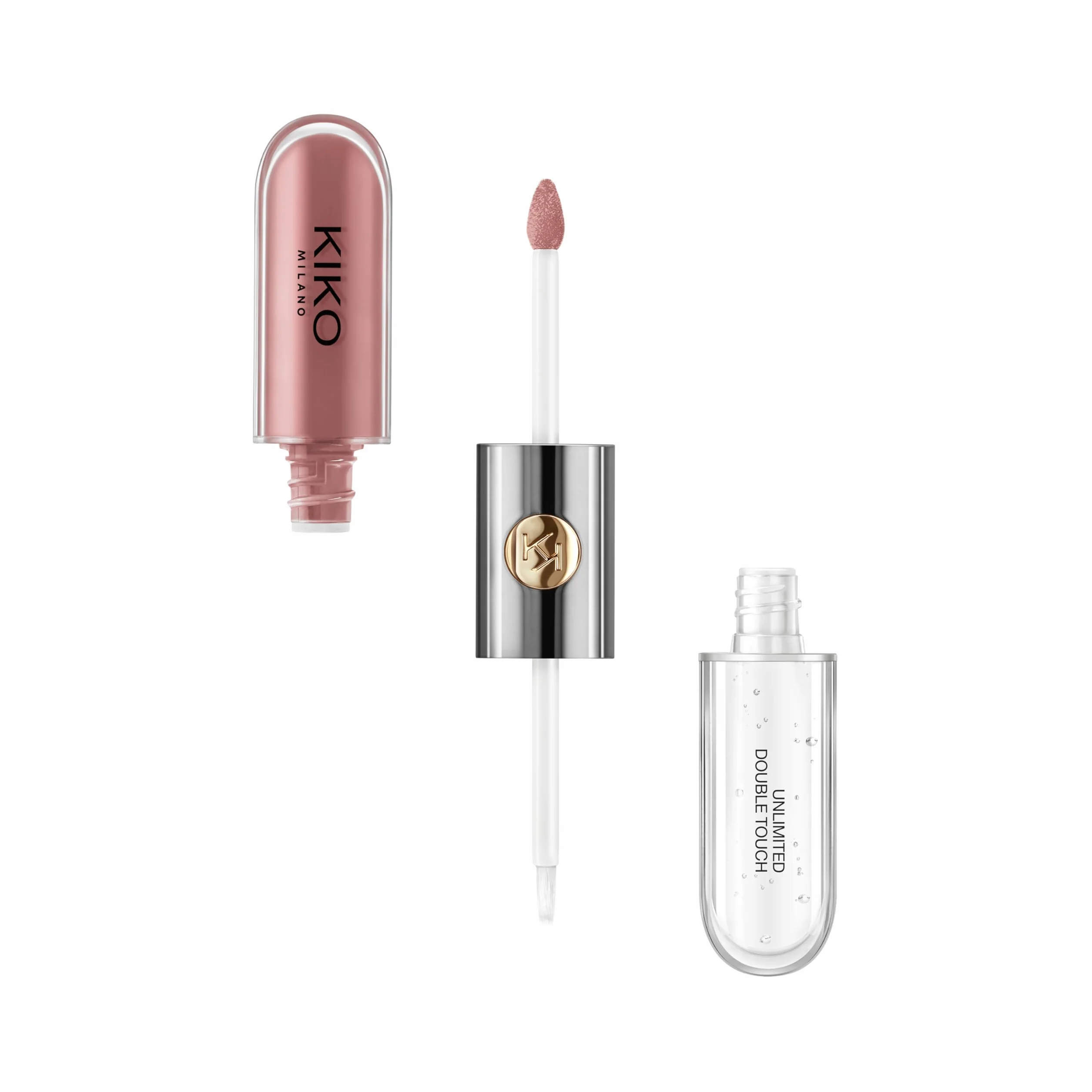KIKO Milano Unlimited Double Touch 131 Rouge À Lèvres Liquide 2 Étapes Fini Lumineux Tenue 12 Heures Base Colorée Sans Transfert