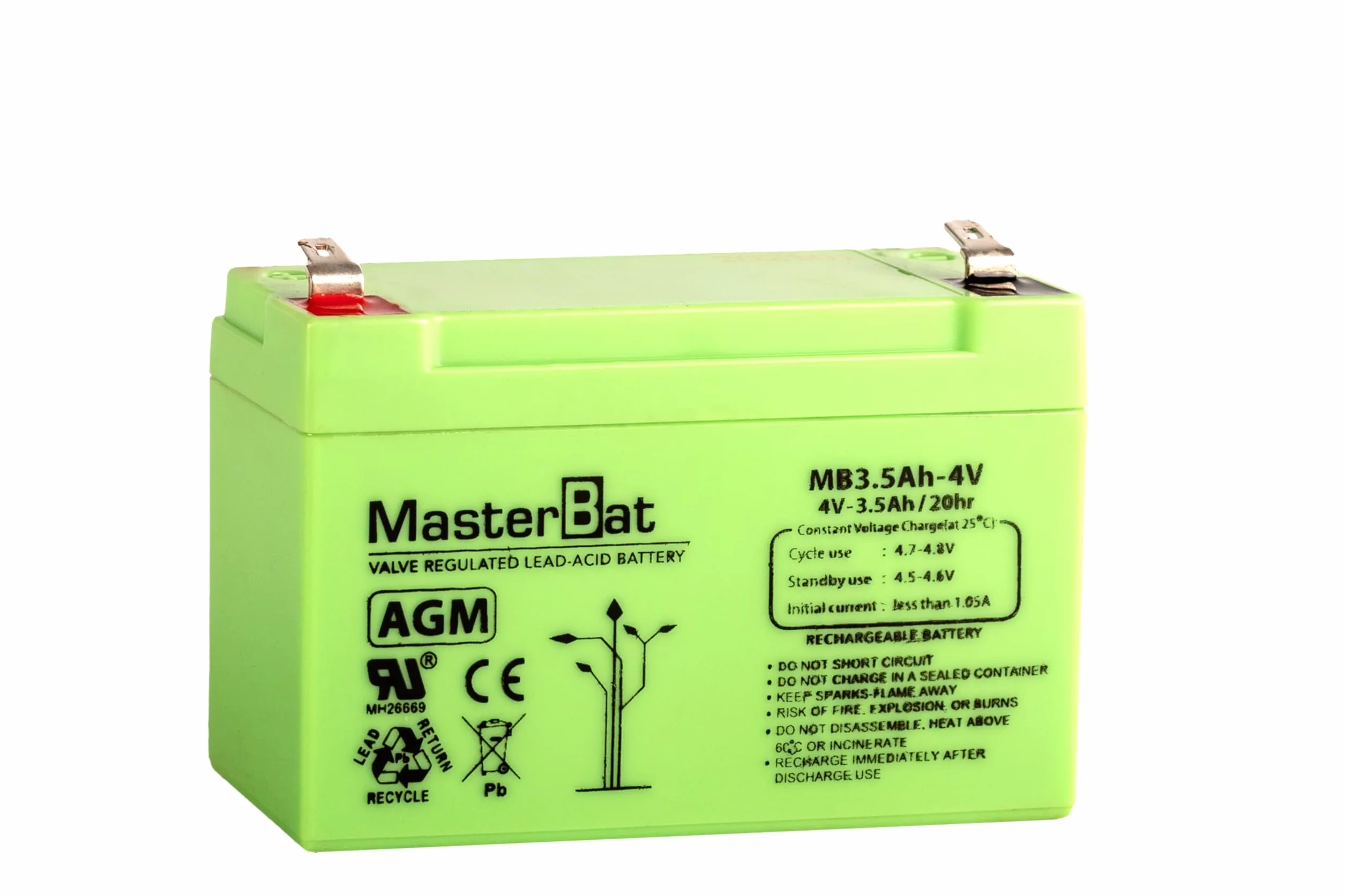 Master U-Power Batterie AGM 3,5 Ah 4 V